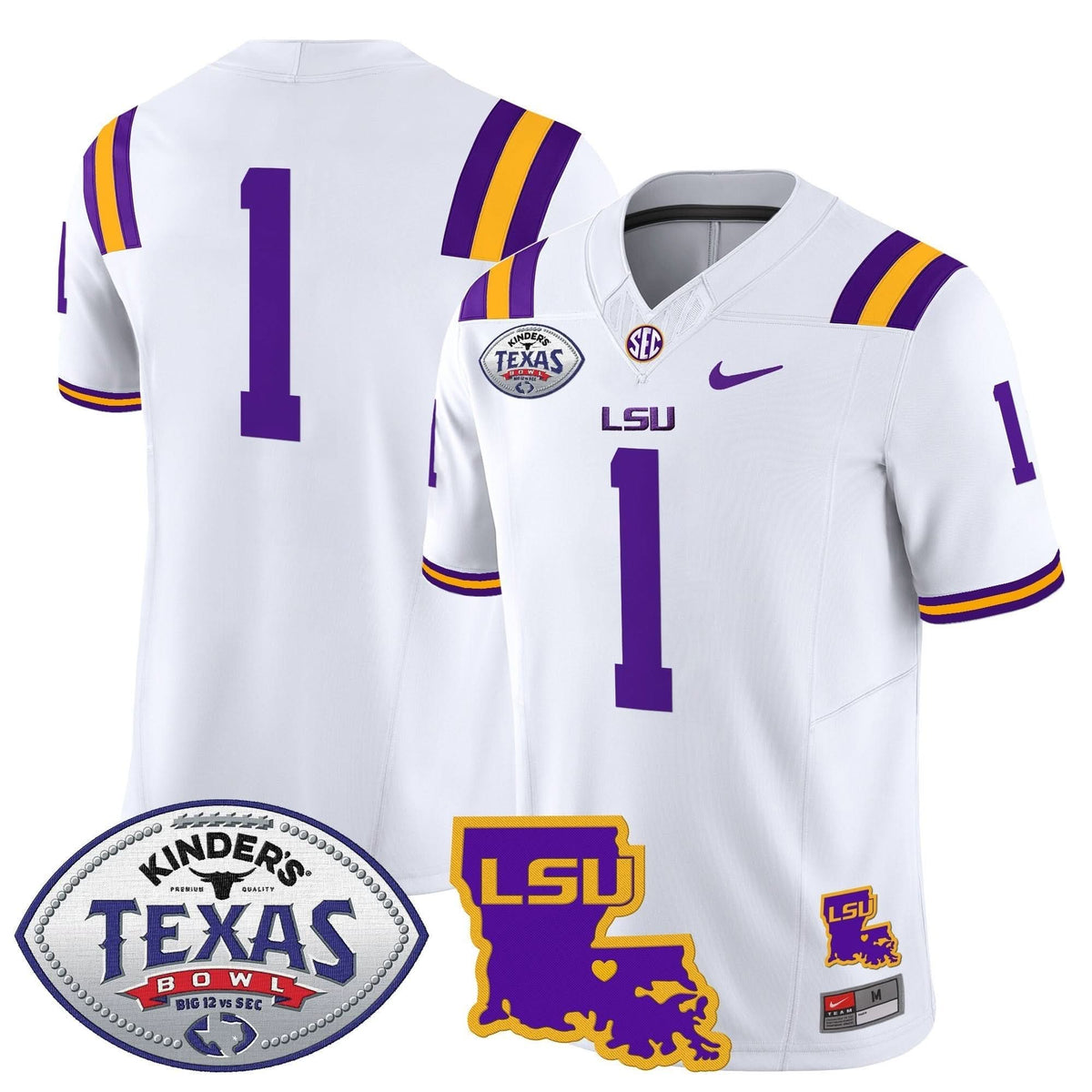 LSU 2024 Texas Bowl Patch Vapor Limited Jersey
