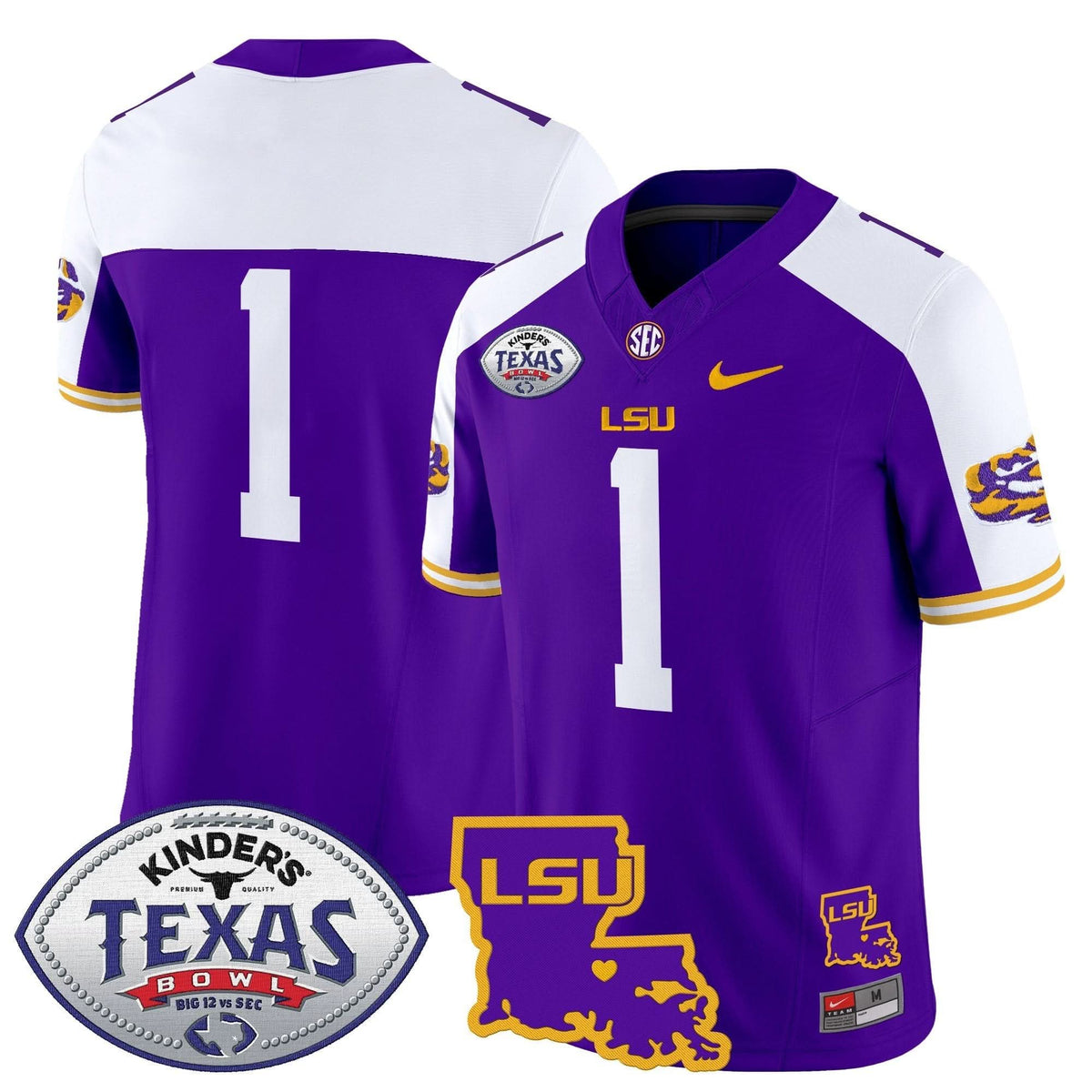 LSU 2024 Texas Bowl Patch Vapor Limited Jersey