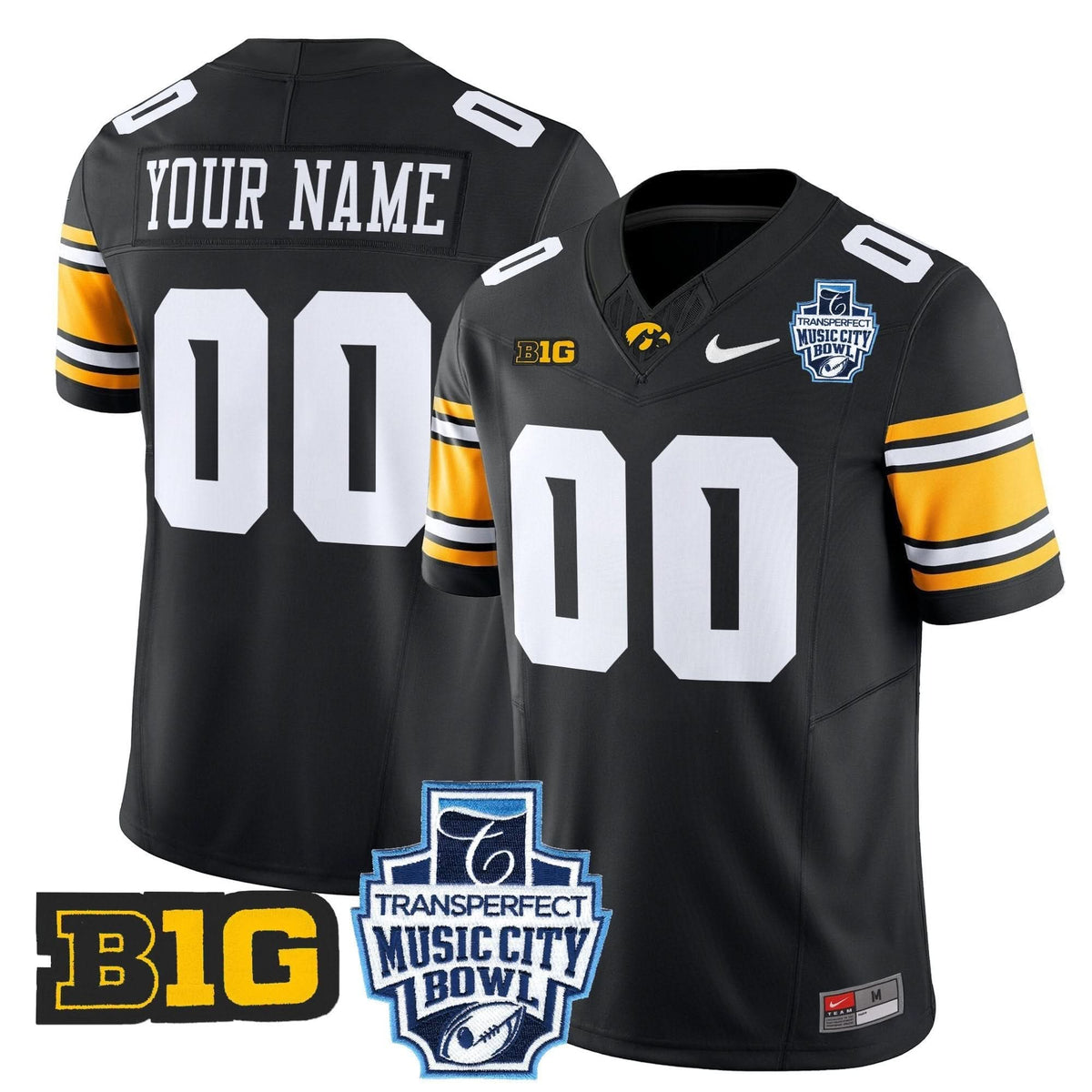 Iowa Hawkeyes 2024 Music City Bowl Vapor Limited Custom Jersey