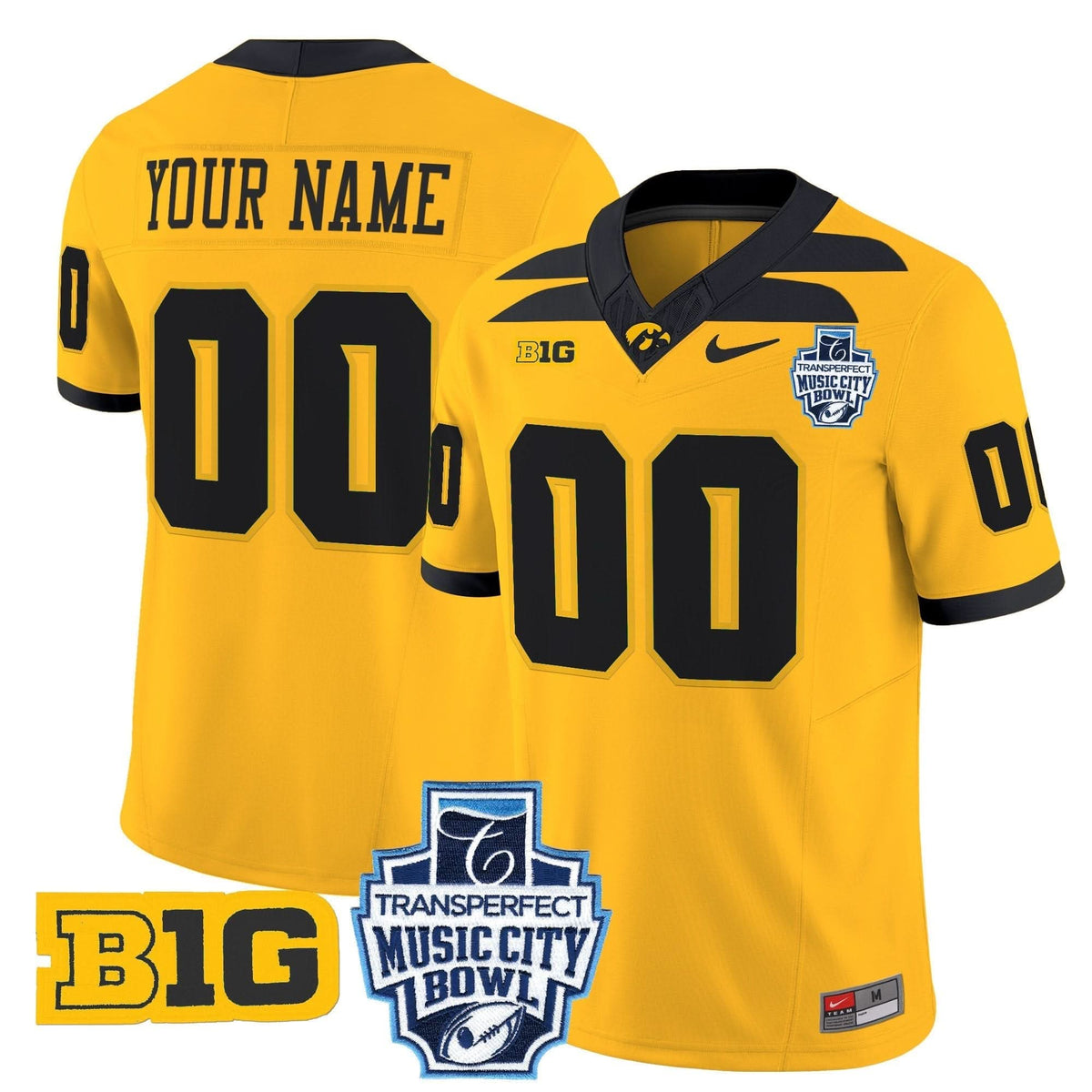 Iowa Hawkeyes 2024 Music City Bowl Vapor Limited Custom Jersey