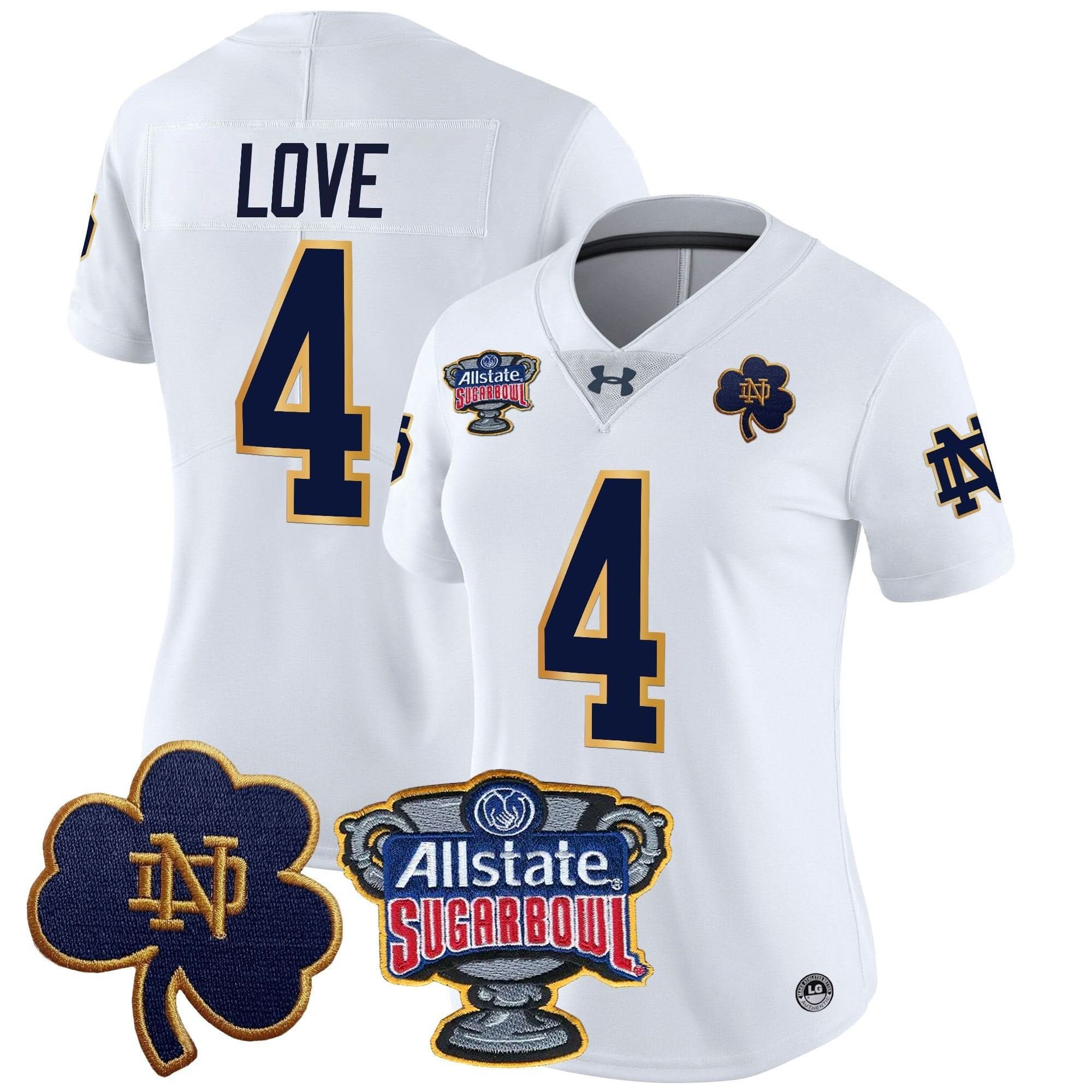 Women's NDFI 2024 Sugar Bowl Patch Vapor Limited Jersey - Stitched