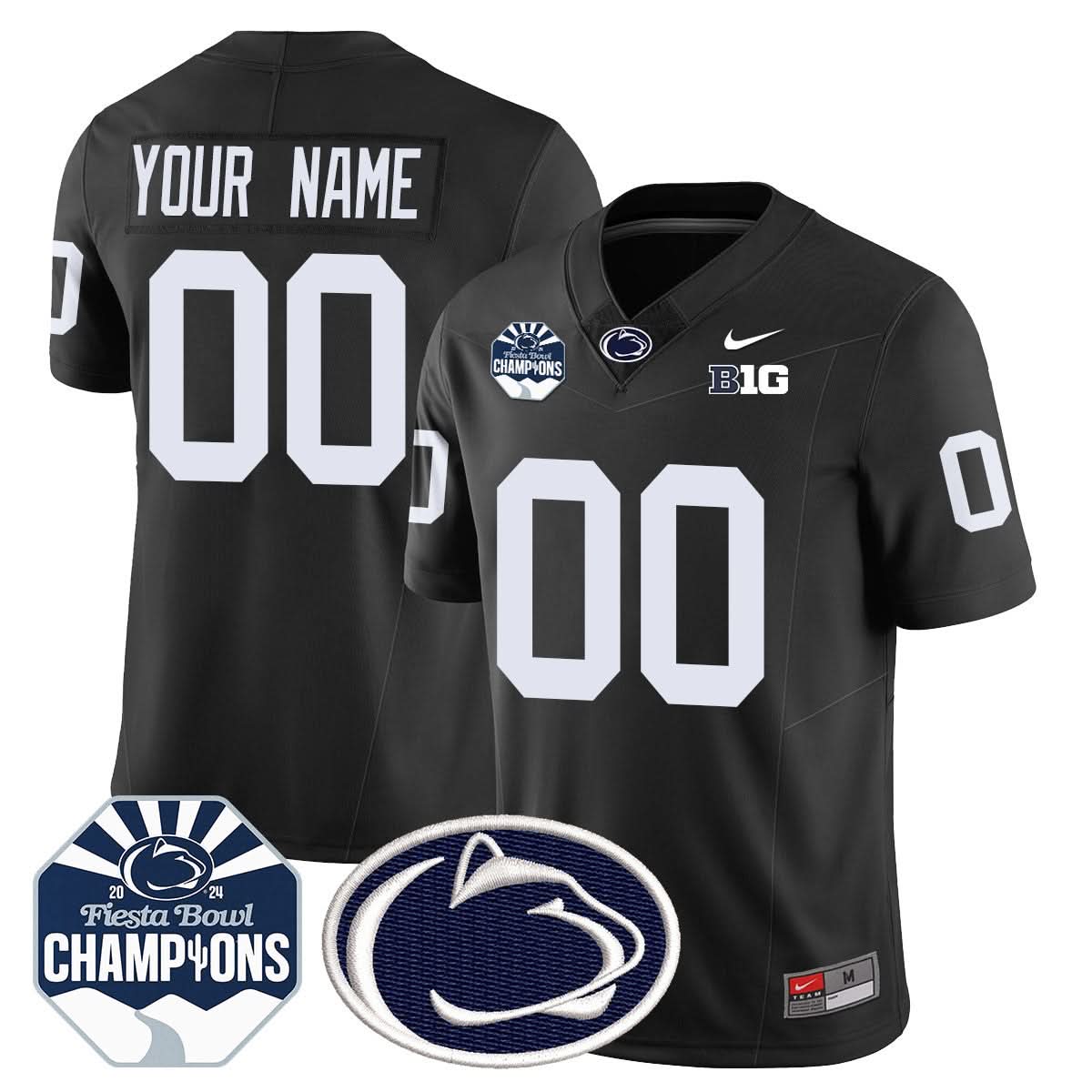Custom Gender/Name PSU 2024 Fiesta Bowl Champions Jersey