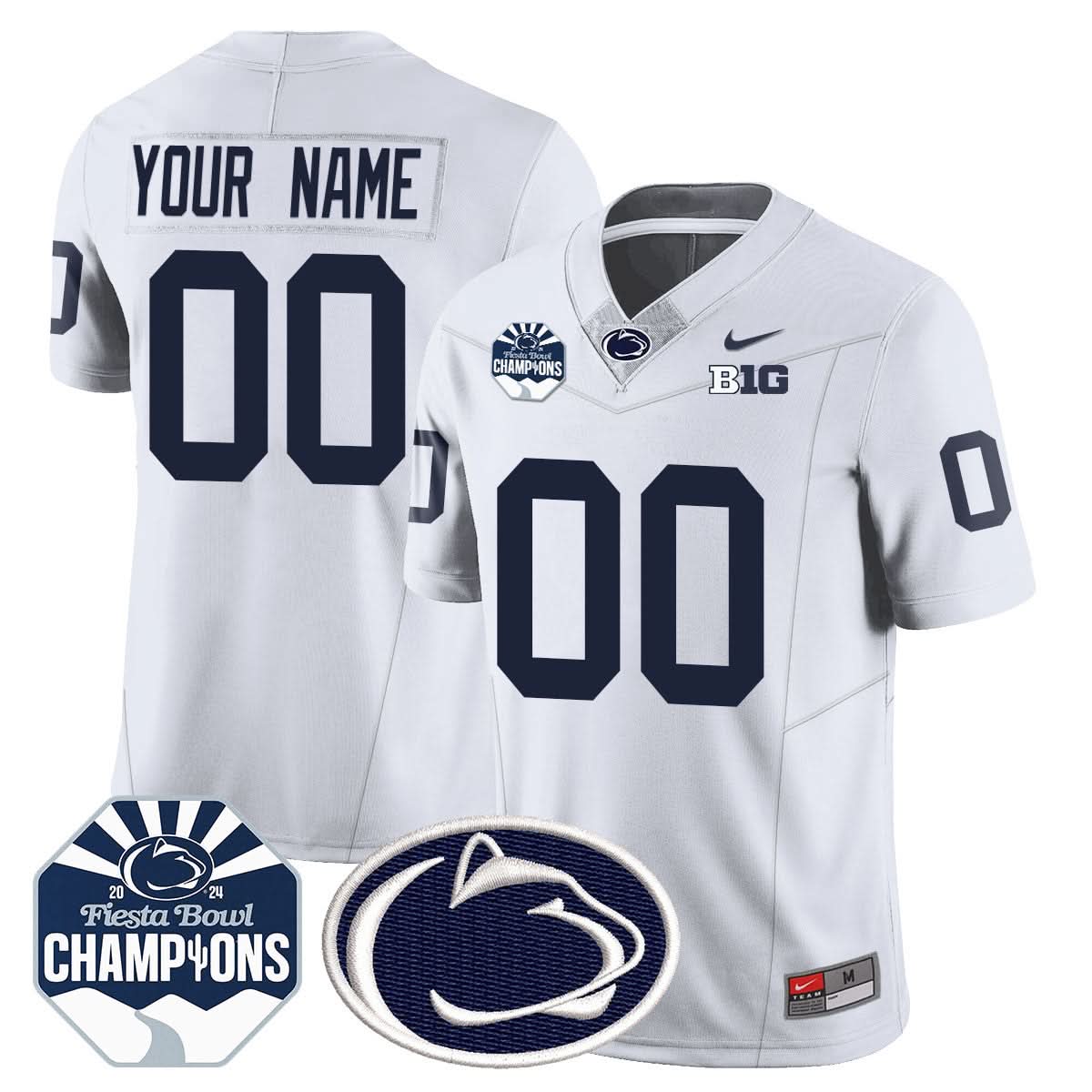 Custom Gender/Name PSU 2024 Fiesta Bowl Champions Jersey