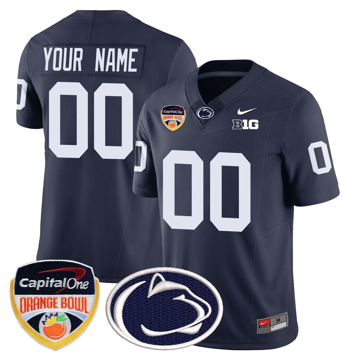Custom Gender/Name PSU 2024 Orange Bowl Jersey