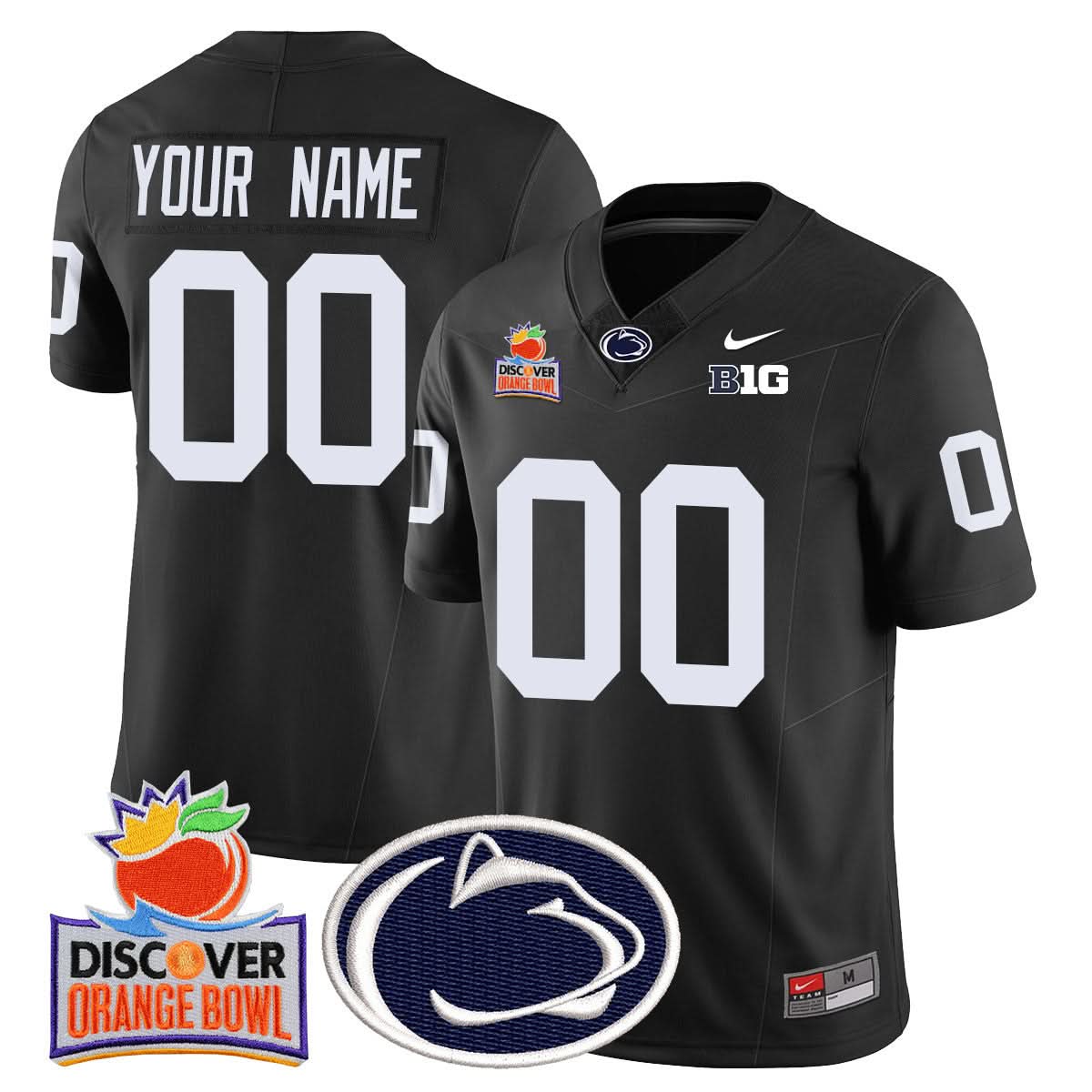 Custom Gender/Name PSU 2024 Orange Bowl Jersey N1