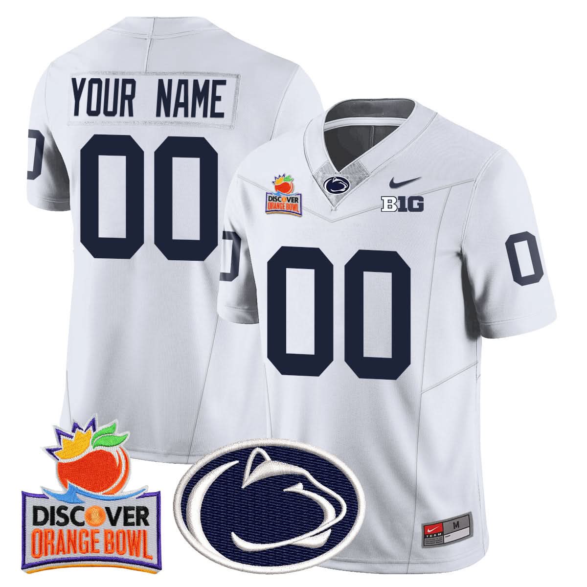Custom Gender/Name PSU 2024 Orange Bowl Jersey N1