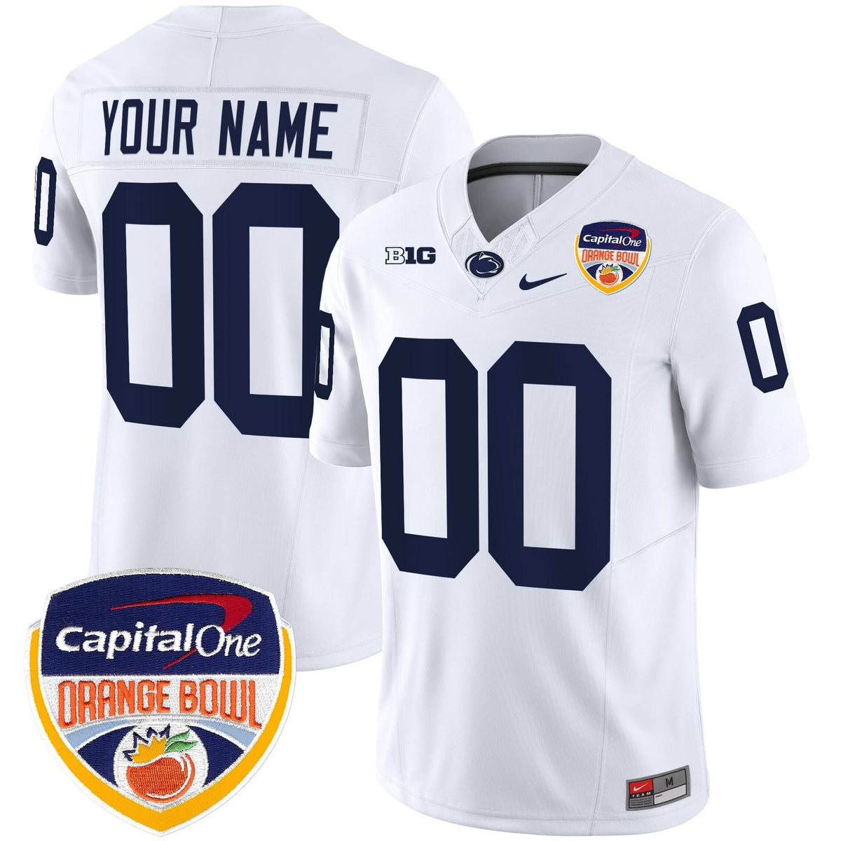 PSU Orange Bowl Patch Vapor Limited Custom Jersey