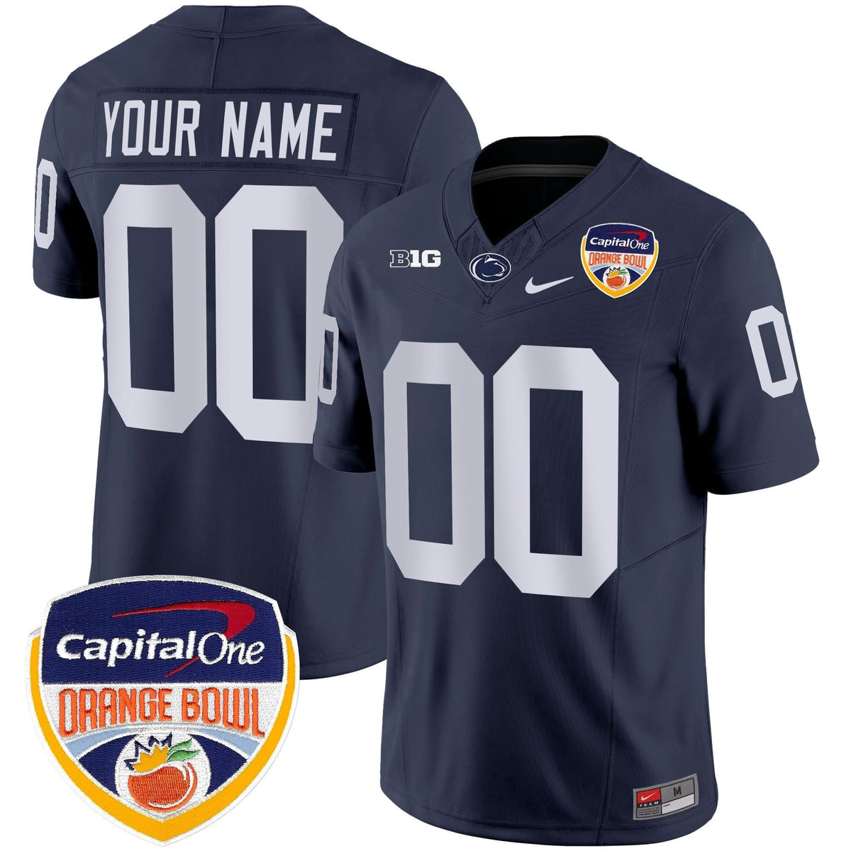 PSU Orange Bowl Patch Vapor Limited Custom Jersey
