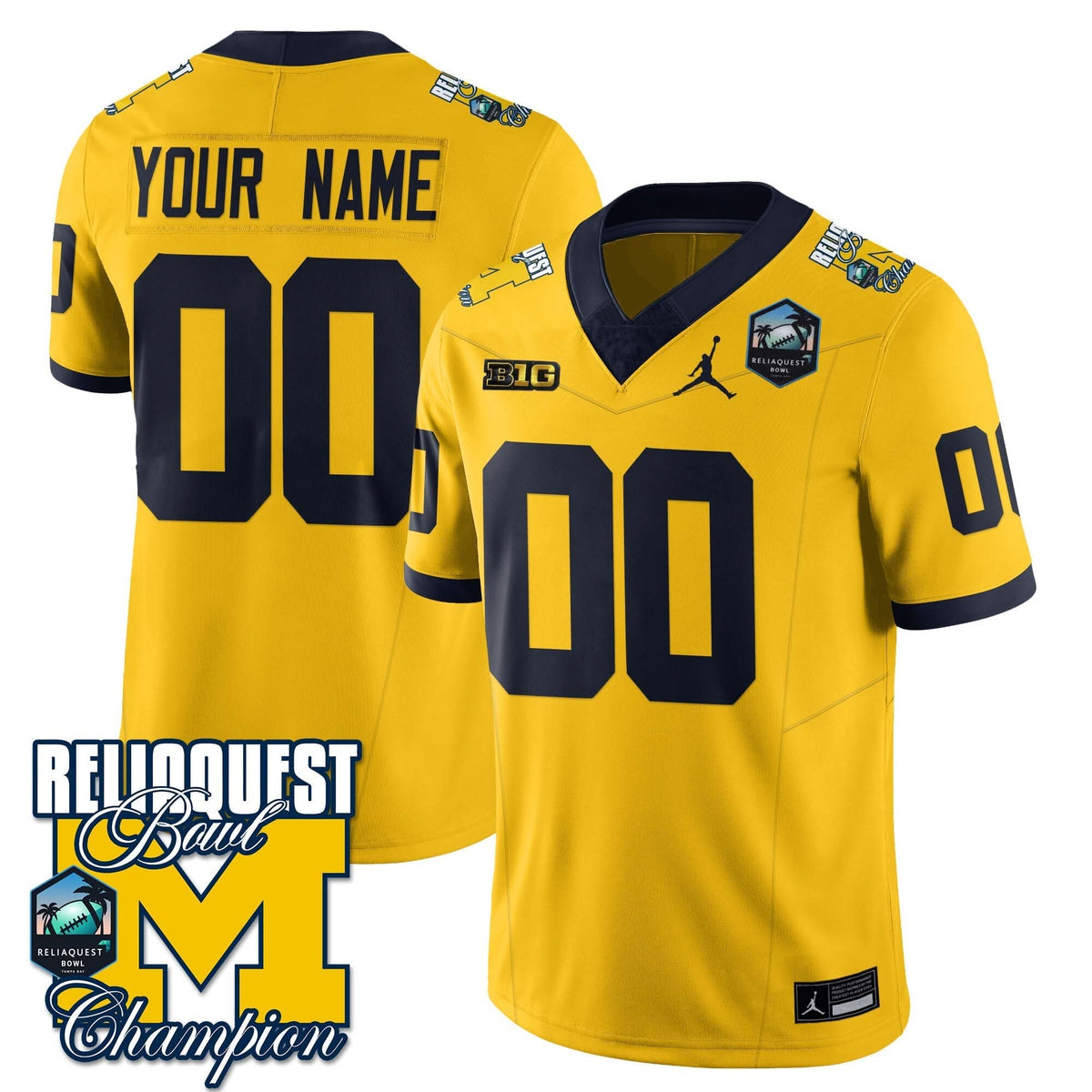 Custom Gender/Name MW 2024 ReliaQuest Bowl Champions Jersey