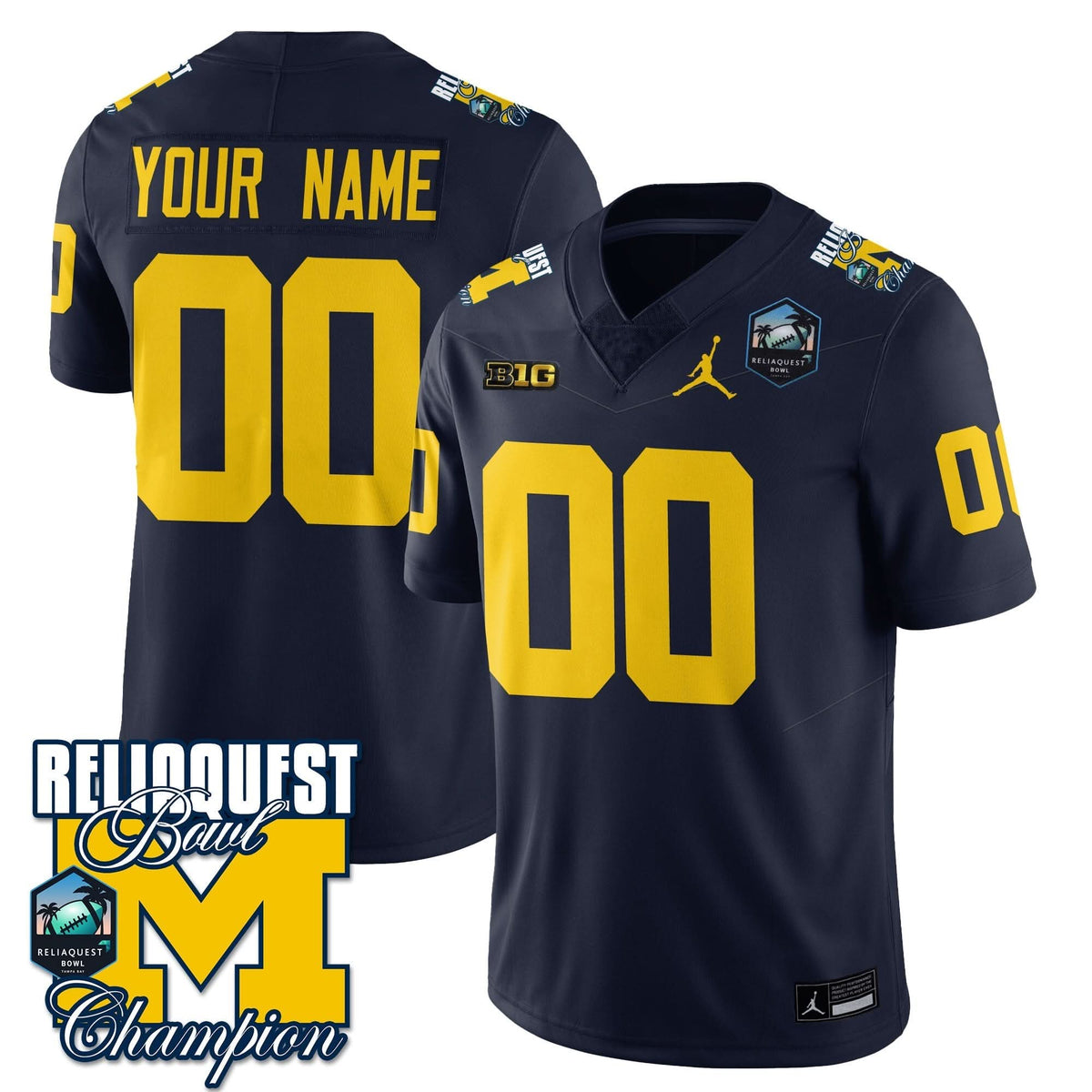 Custom Gender/Name MW 2024 ReliaQuest Bowl Champions Jersey