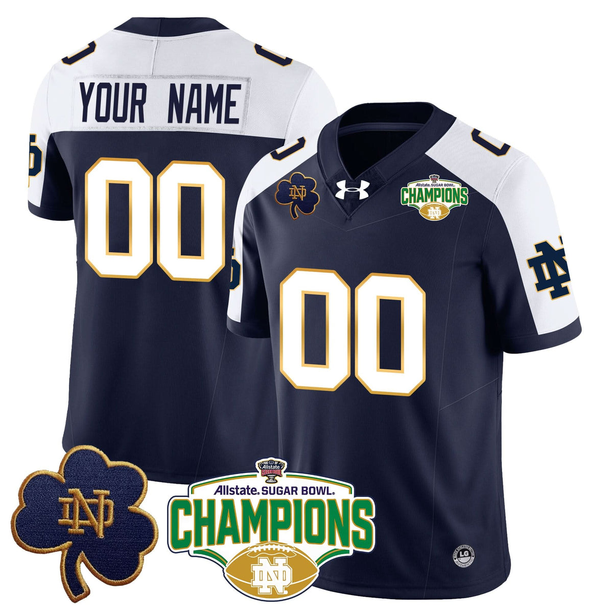 Custom NDFI 2025 Sugar Bowl Champions Jersey