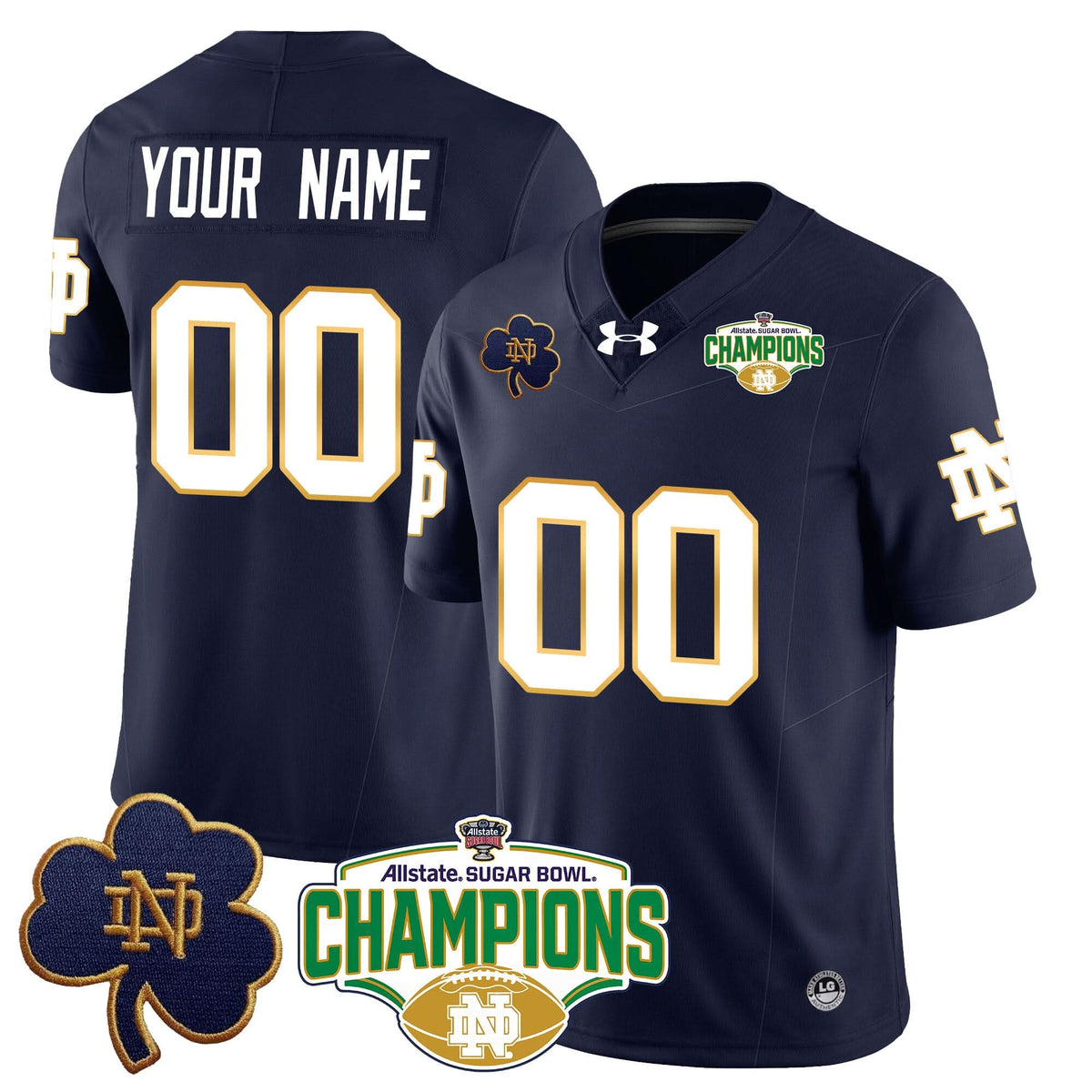 Custom NDFI 2025 Sugar Bowl Champions Jersey