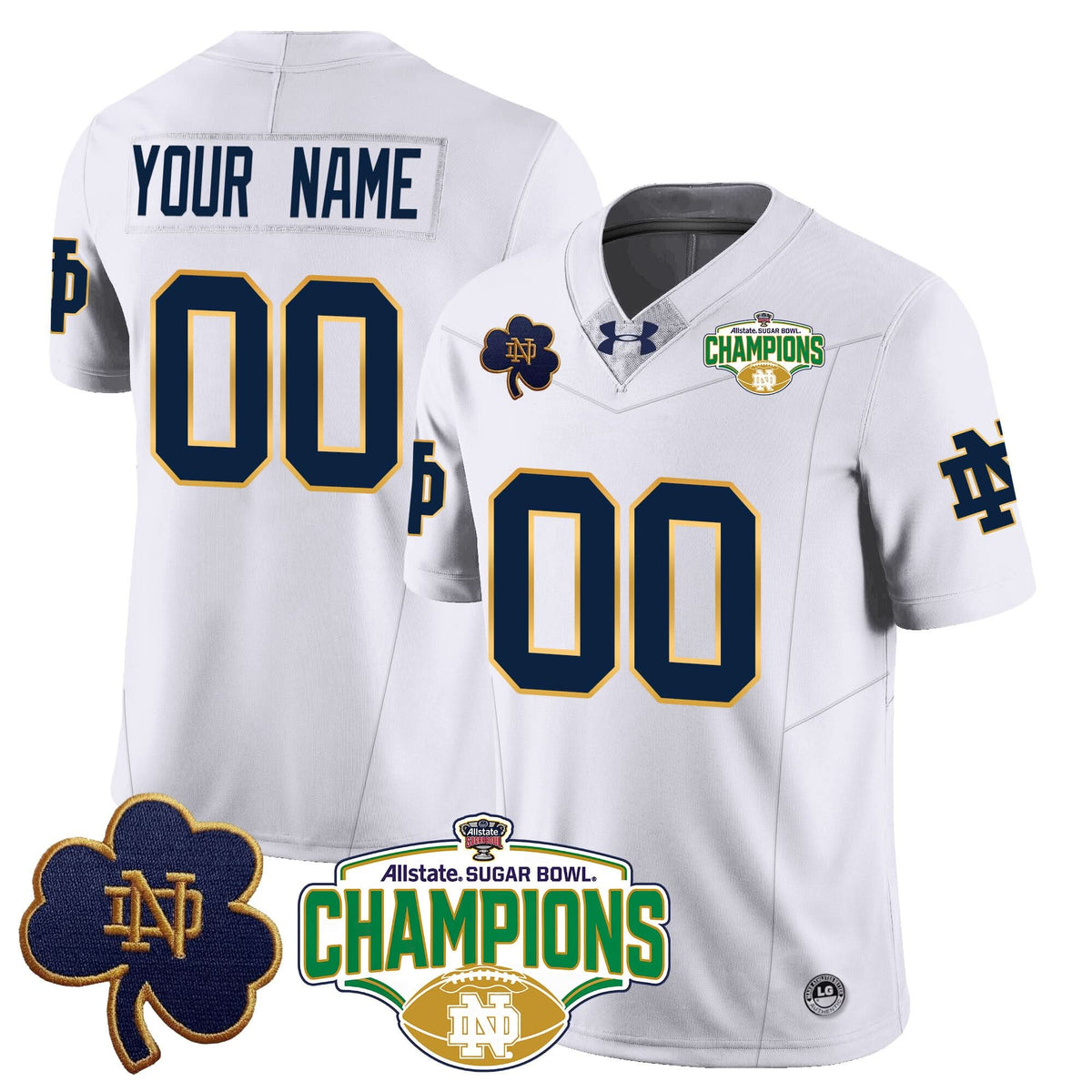 Custom NDFI 2025 Sugar Bowl Champions Jersey