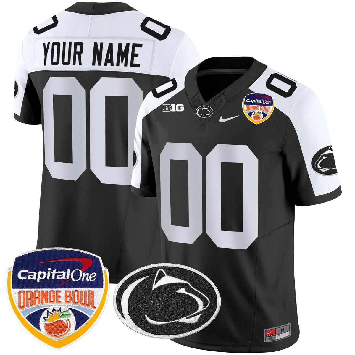 PSU Orange Bowl Patch Vapor Limited Custom Jersey