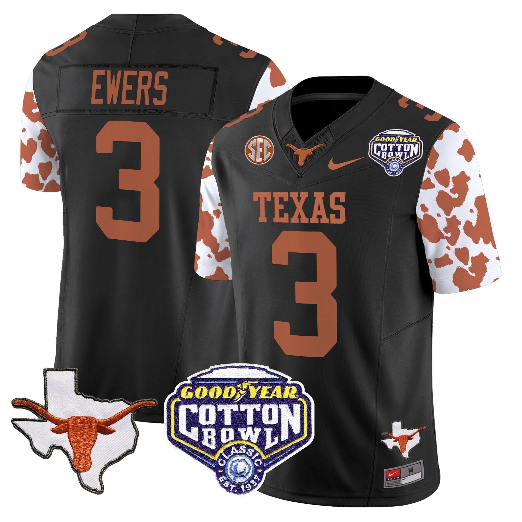 TL Cow Spots Cotton Bowl Patch Vapor Limited Jersey