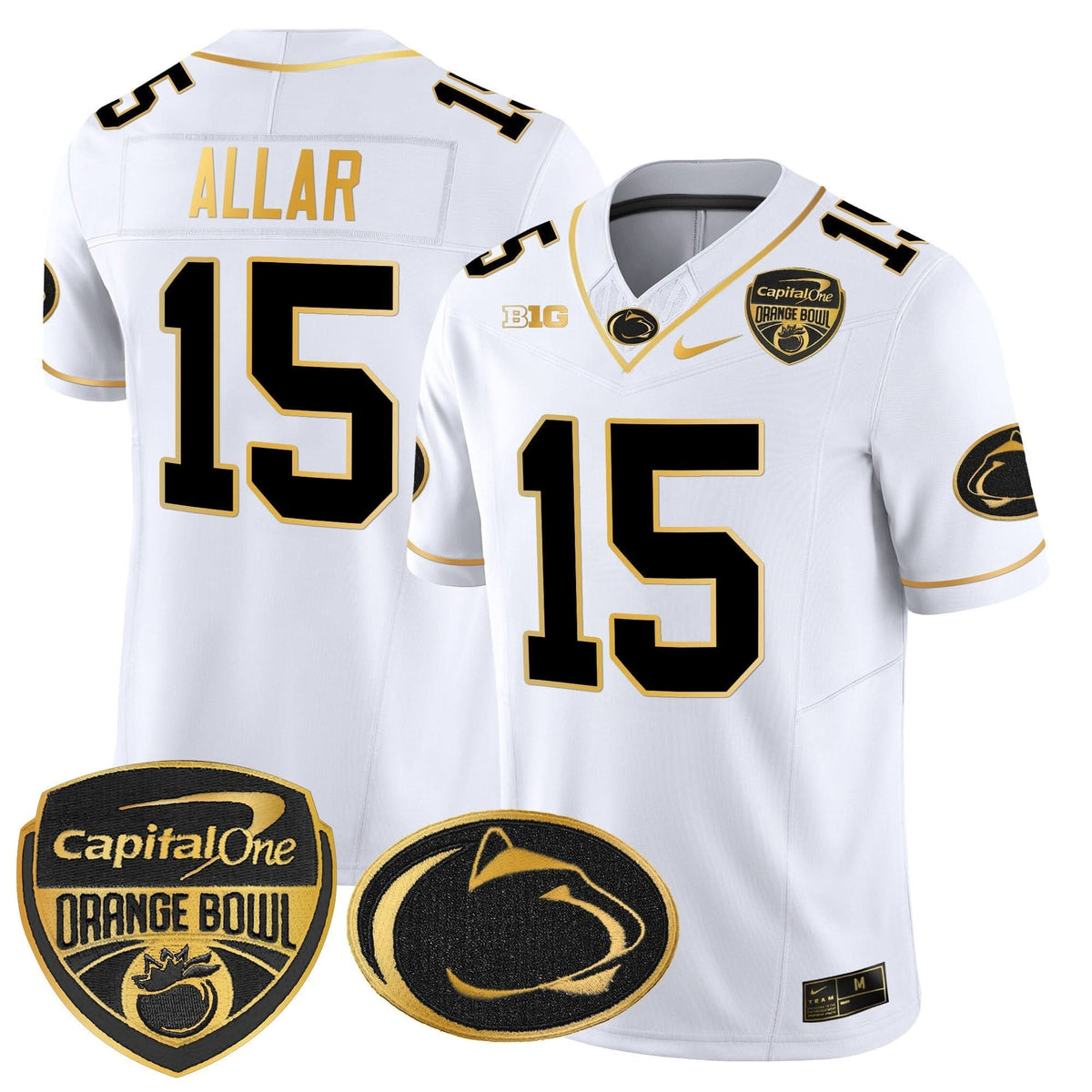 PSU Orange Bowl Patch Gold Vapor Limited Jersey