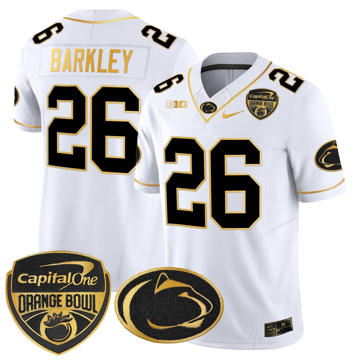 PSU Orange Bowl Patch Gold Vapor Limited Jersey