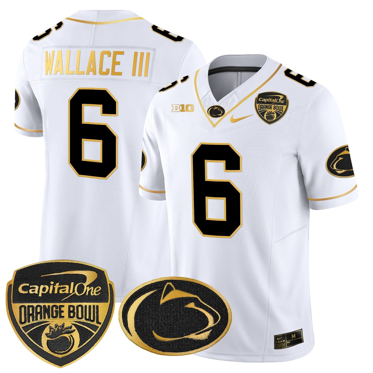 PSU Orange Bowl Patch Gold Vapor Limited Jersey