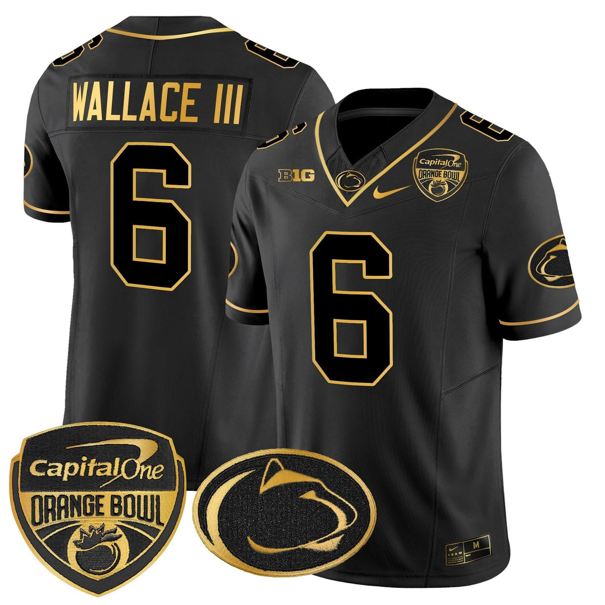 PSU Orange Bowl Patch Gold Vapor Limited Jersey