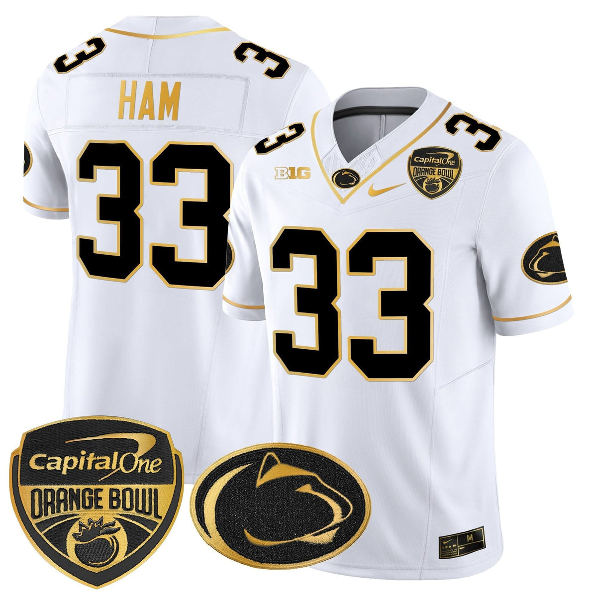 PSU Orange Bowl Patch Gold Vapor Limited Jersey