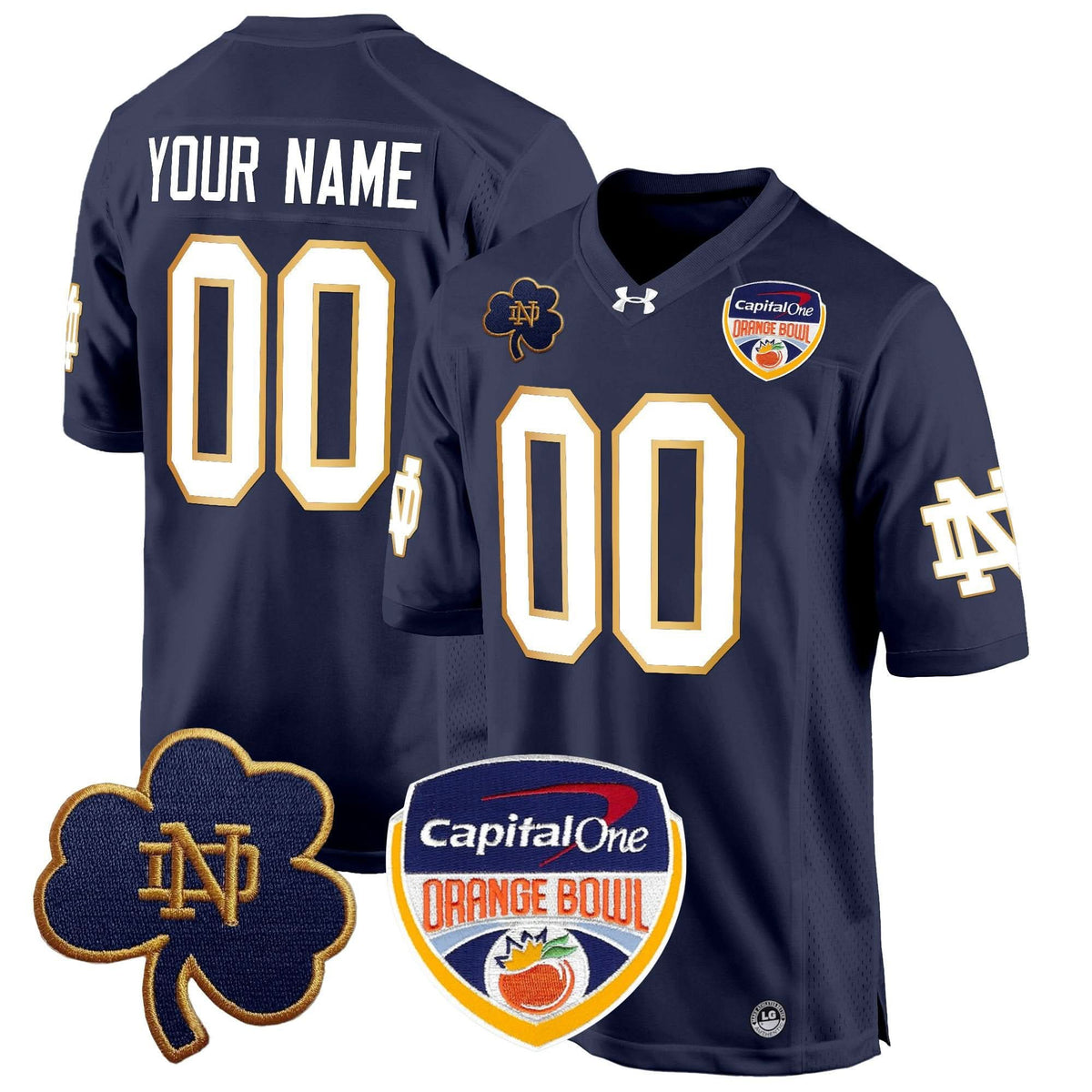 NDFI 2024 Orange Bowl Patch Game Custom Jersey