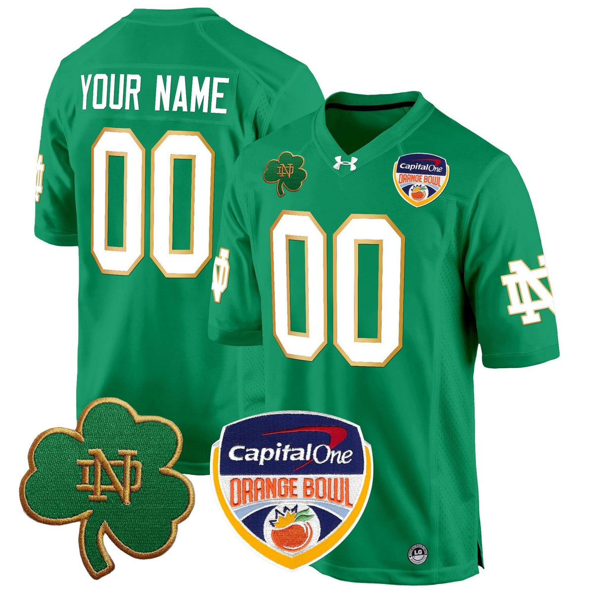 NDFI 2024 Orange Bowl Patch Game Custom Jersey