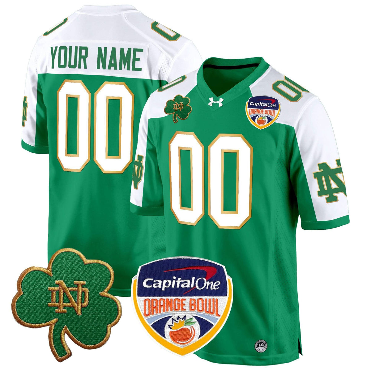 NDFI 2024 Orange Bowl Patch Game Custom Jersey