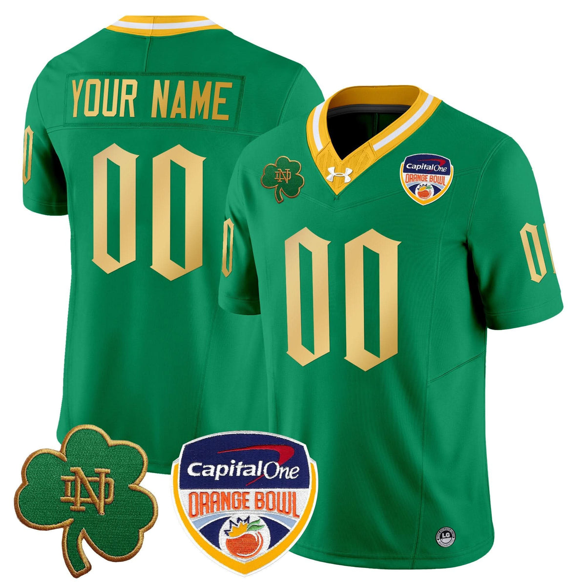 NDFI 2024 Orange Bowl Patch Vapor Limited Custom Jersey V2
