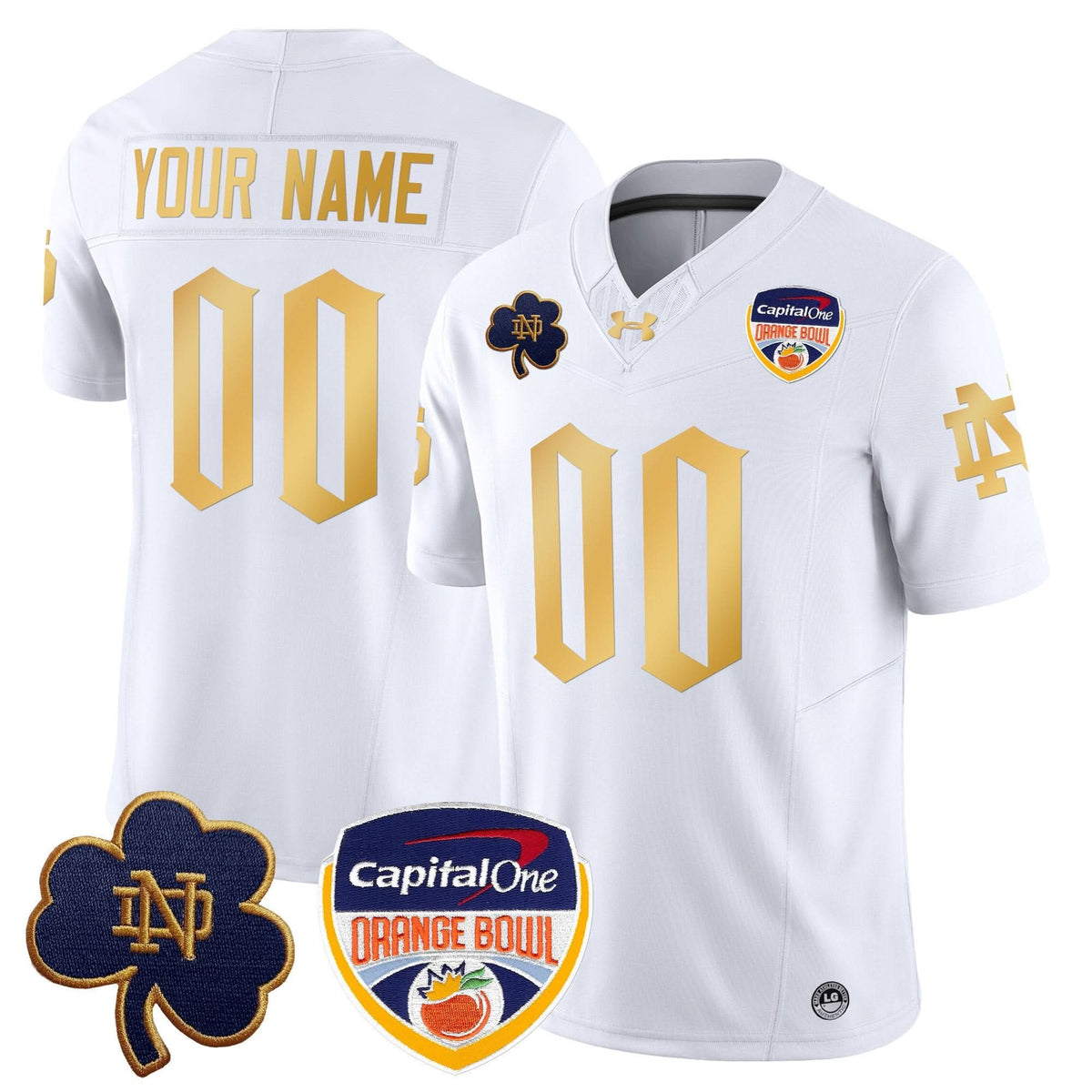 NDFI 2024 Orange Bowl Patch Vapor Limited Custom Jersey V2