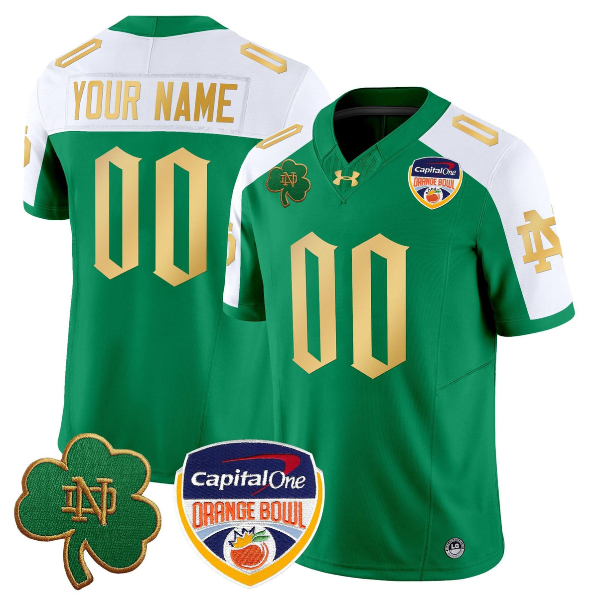 NDFI 2024 Orange Bowl Patch Vapor Limited Custom Jersey V2