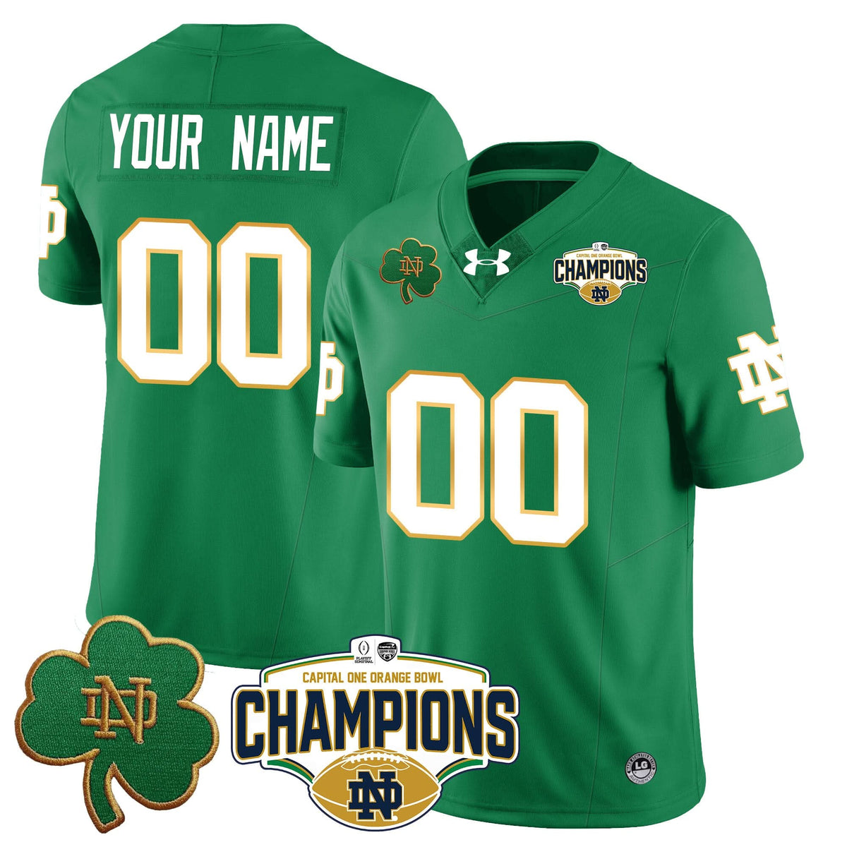 Custom NDFI 2025 Orange Bowl Champions Jersey N5