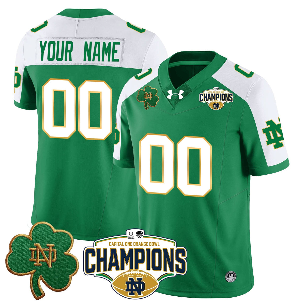 Custom NDFI 2025 Orange Bowl Champions Jersey N5