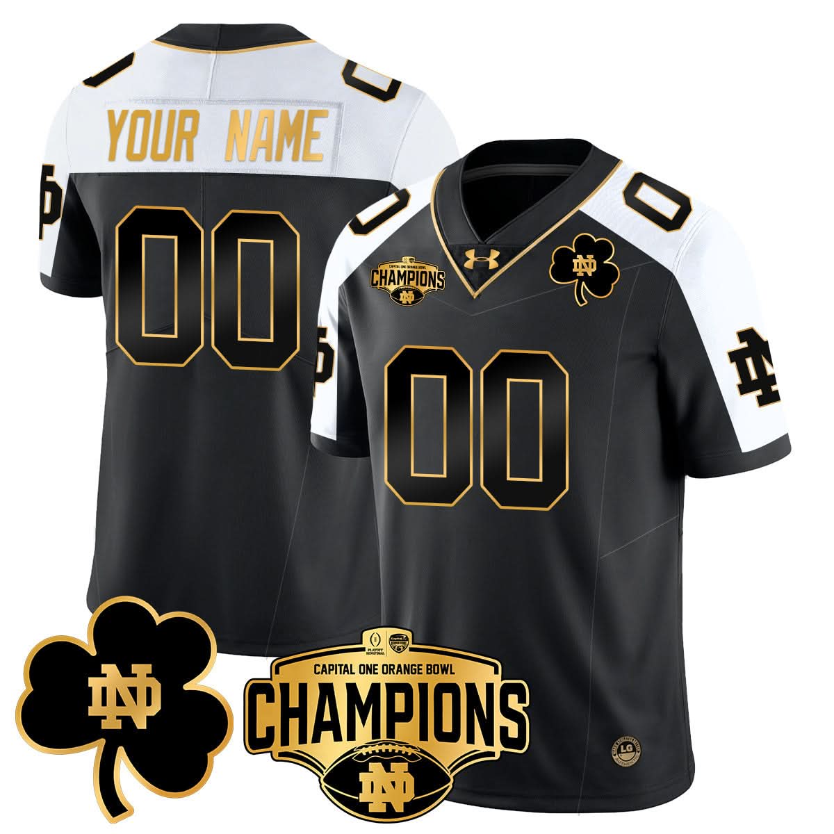 Custom NDFI 2025 Orange Bowl Champions Jersey N5