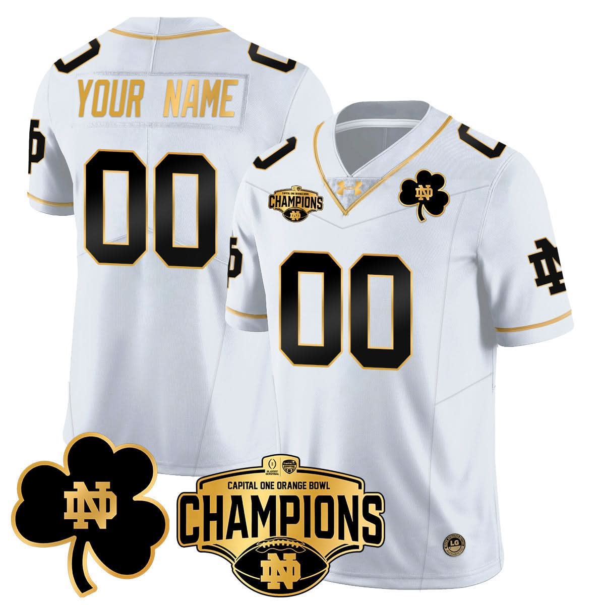 Custom NDFI 2025 Orange Bowl Champions Jersey N5