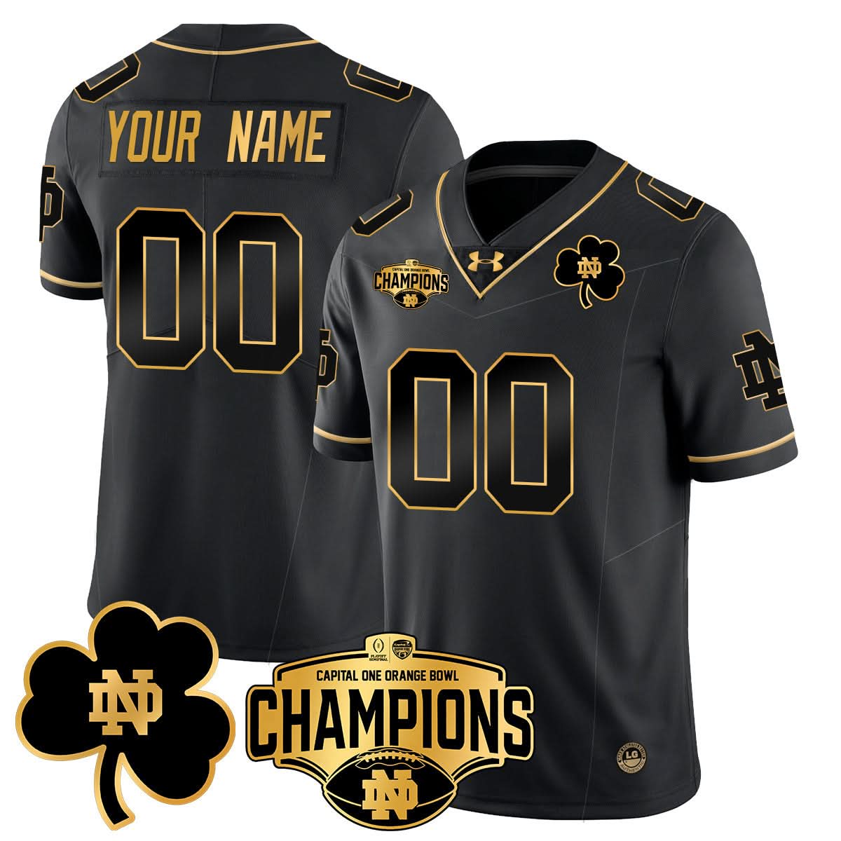 Custom NDFI 2025 Orange Bowl Champions Jersey N5
