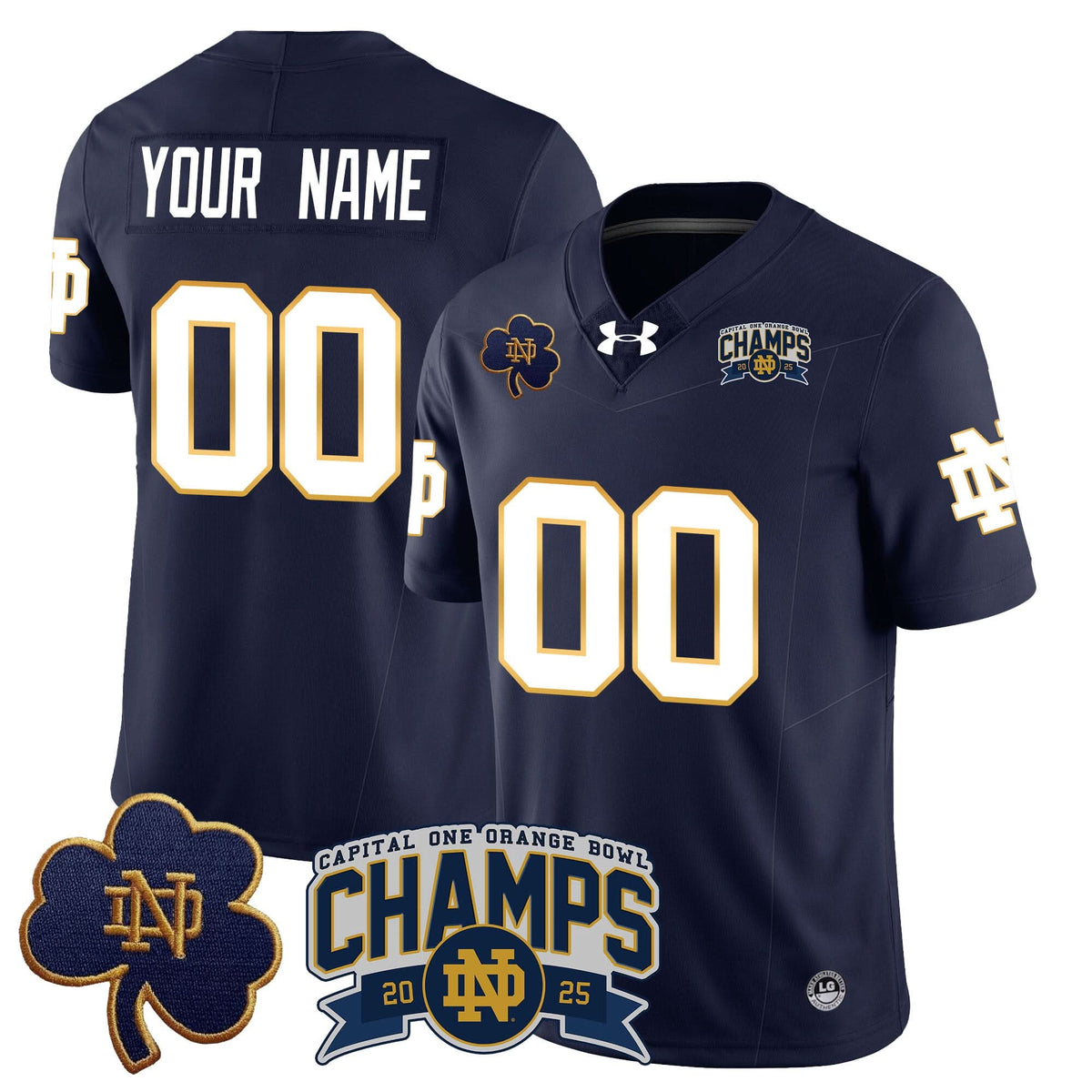 Custom NDFI 2025 Orange Bowl Champions Jersey N6