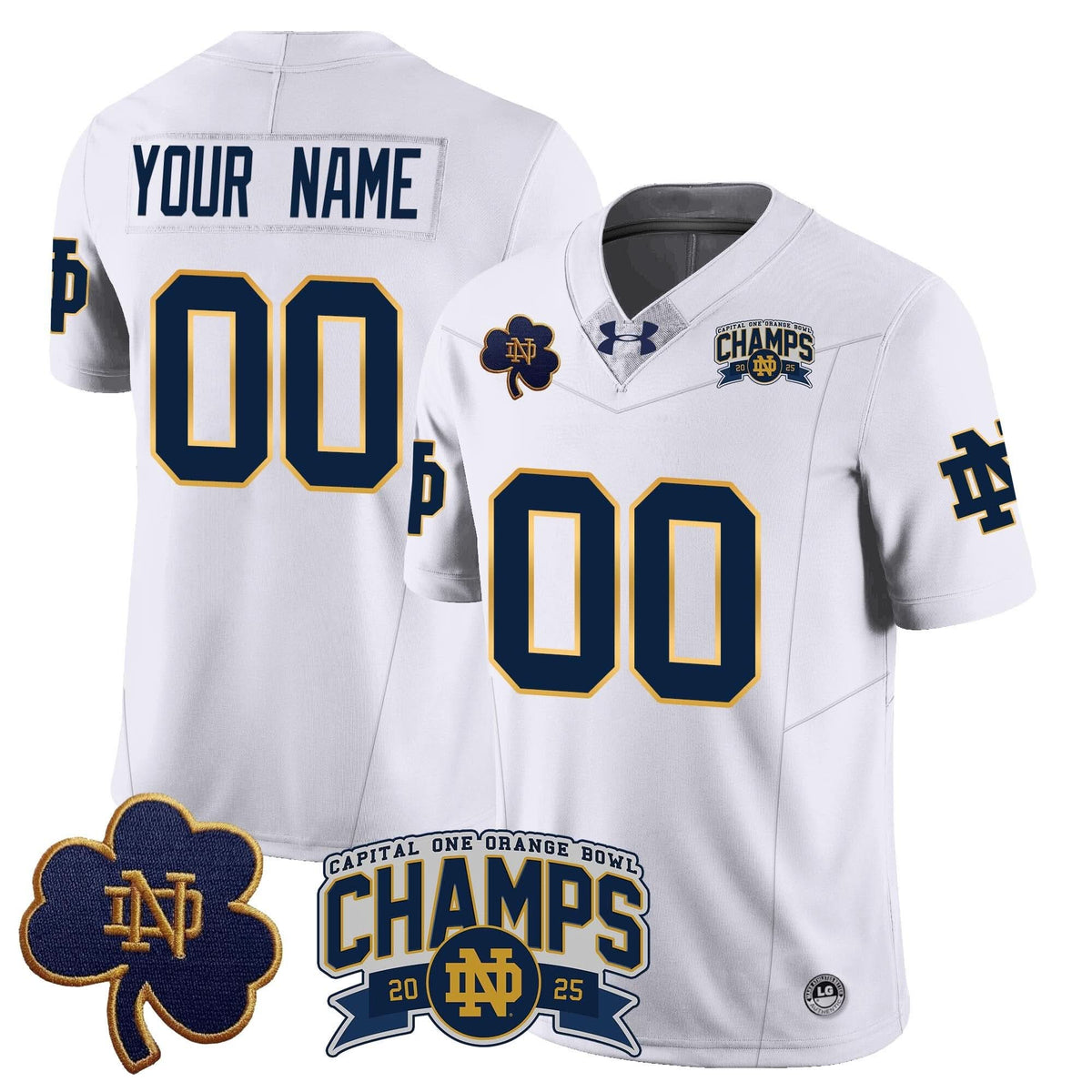Custom NDFI 2025 Orange Bowl Champions Jersey N6