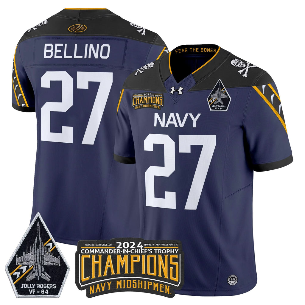 NM 2024 Jolly Rogers VF-84 & Commander-In-Chief's Trophy Champions Patch Vapor Limited Jersey