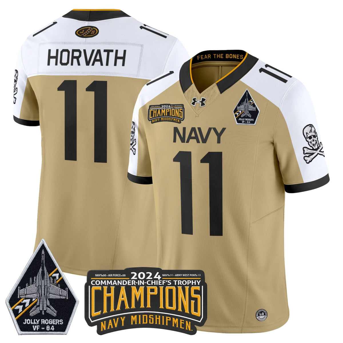 NM 2024 Jolly Rogers VF-84 & Commander-In-Chief's Trophy Champions Patch Vapor Limited Jersey