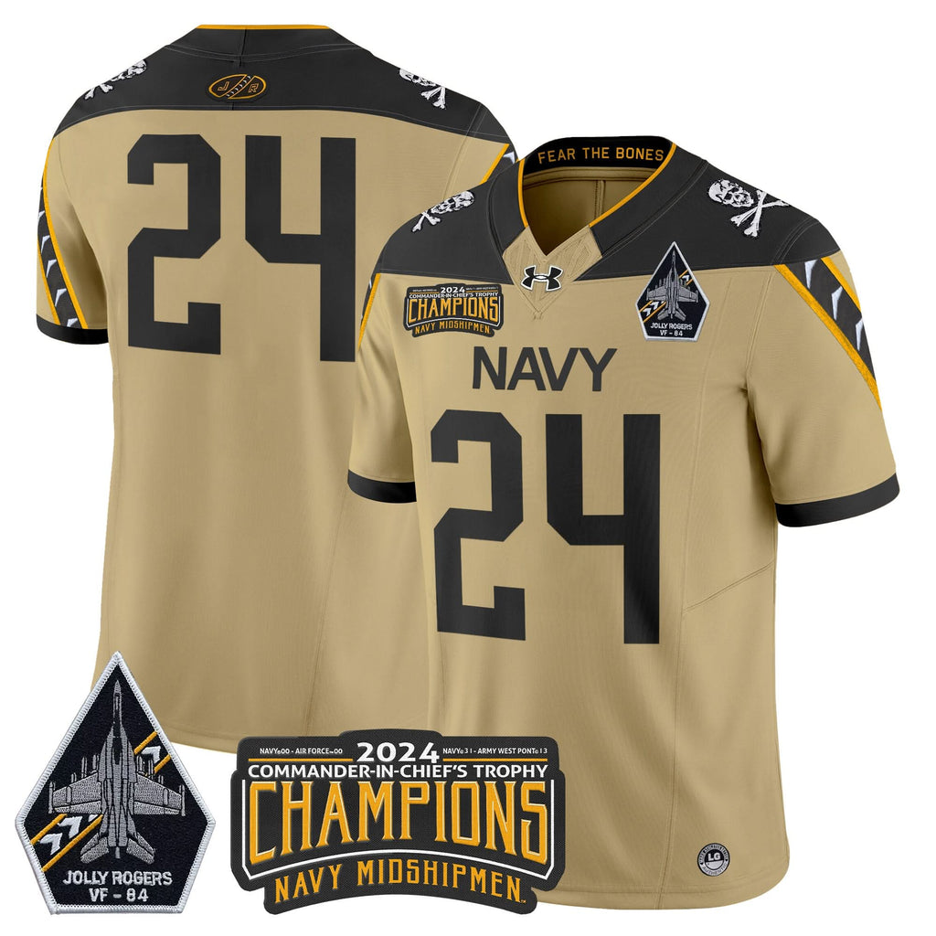 NM 2024 Jolly Rogers VF-84 & Commander-In-Chief's Trophy Champions Patch Vapor Limited Jersey