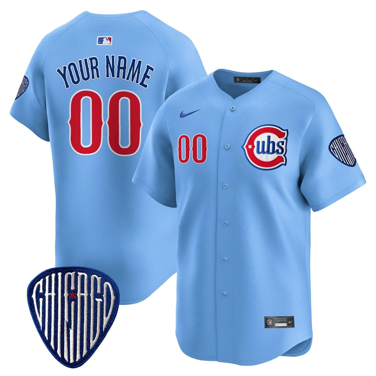 CC Blue Alternate Vapor Premier Limited Custom Jersey - Stitched