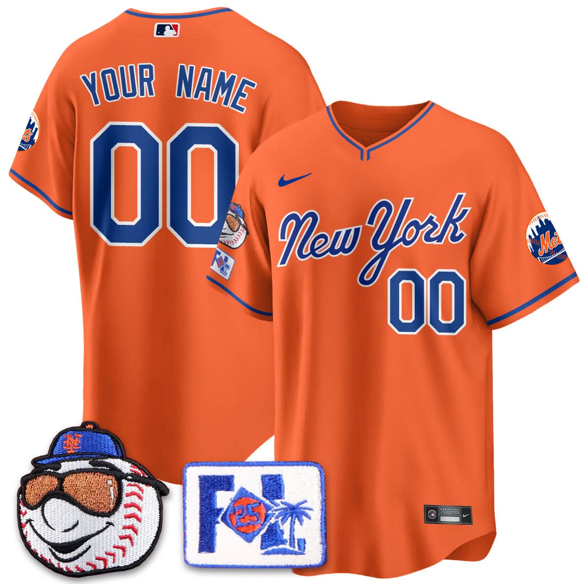 Custom Gender/Name NYM Blue Road 2025 Spring Training Jersey - Stitched