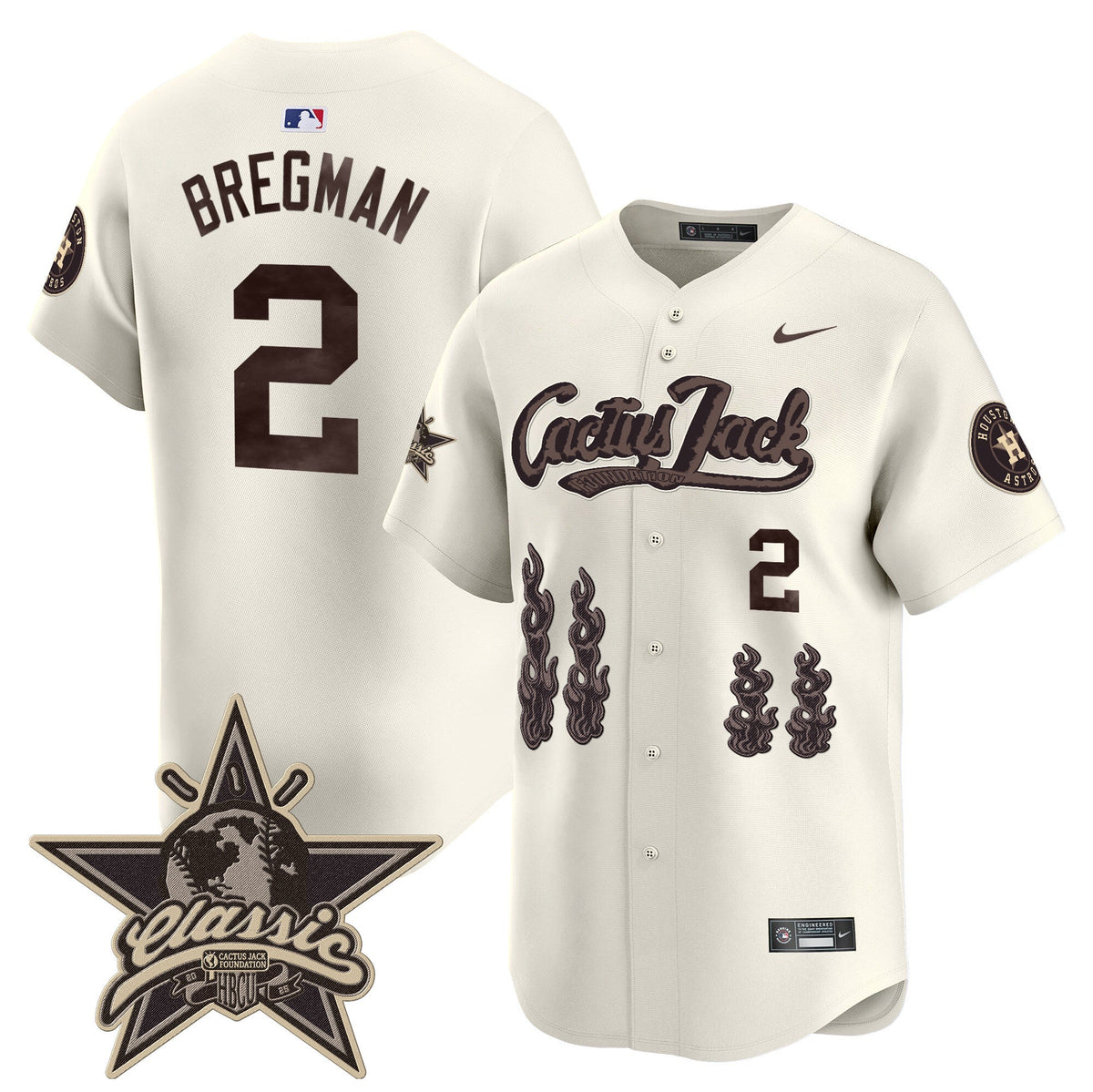 HOU Cactus Jack 2025 Vapor Premier Limited Jersey - Stitched