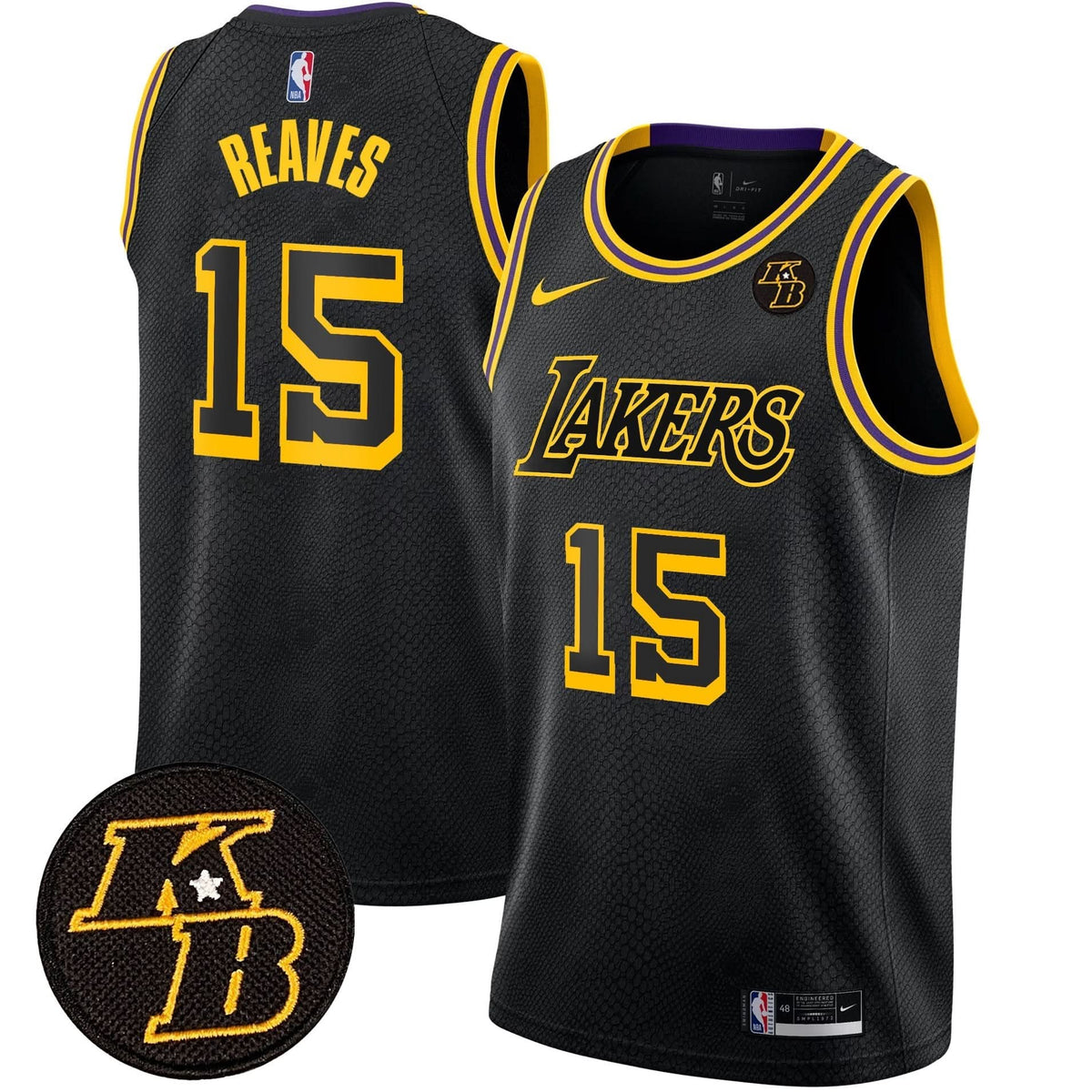 LAL Kobe Bryant Patch Swingman Jersey - Stitched