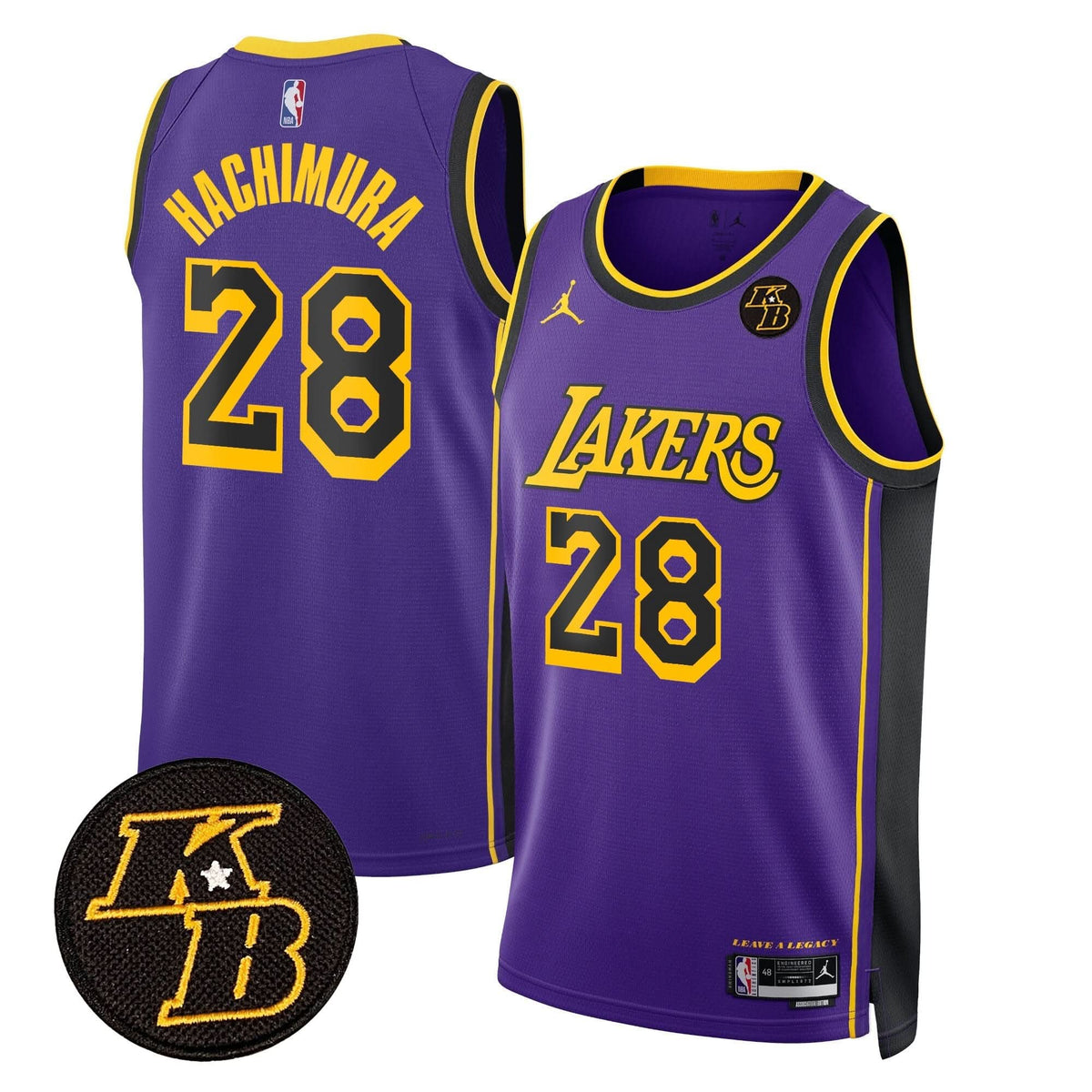 LAL Kobe Bryant Patch Swingman Jersey - Stitched