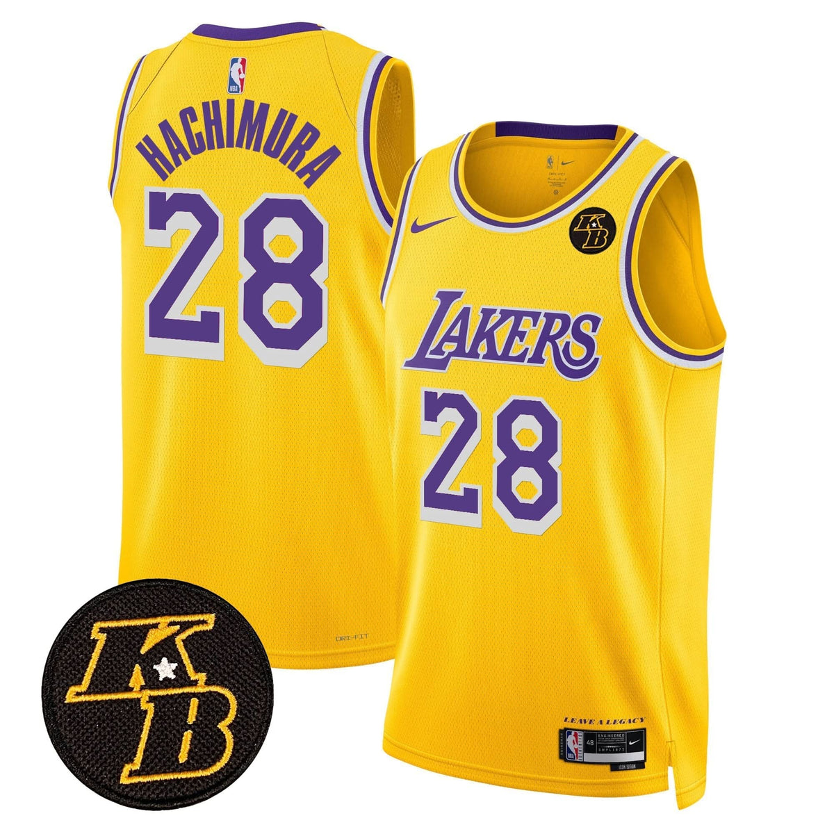 LAL Kobe Bryant Patch Swingman Jersey - Stitched