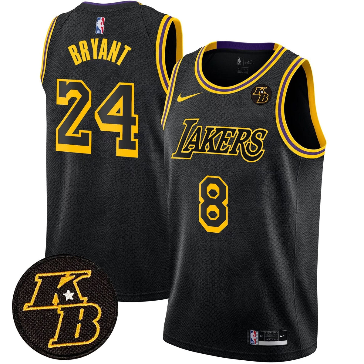 LAL Kobe Bryant Patch Swingman Jersey - Stitched