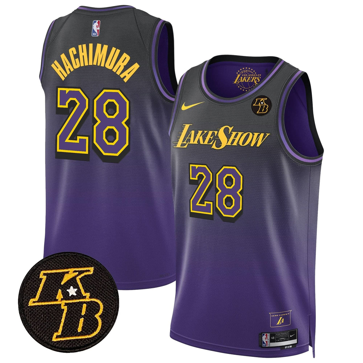 LAL Kobe Bryant Patch Swingman Jersey - Stitched
