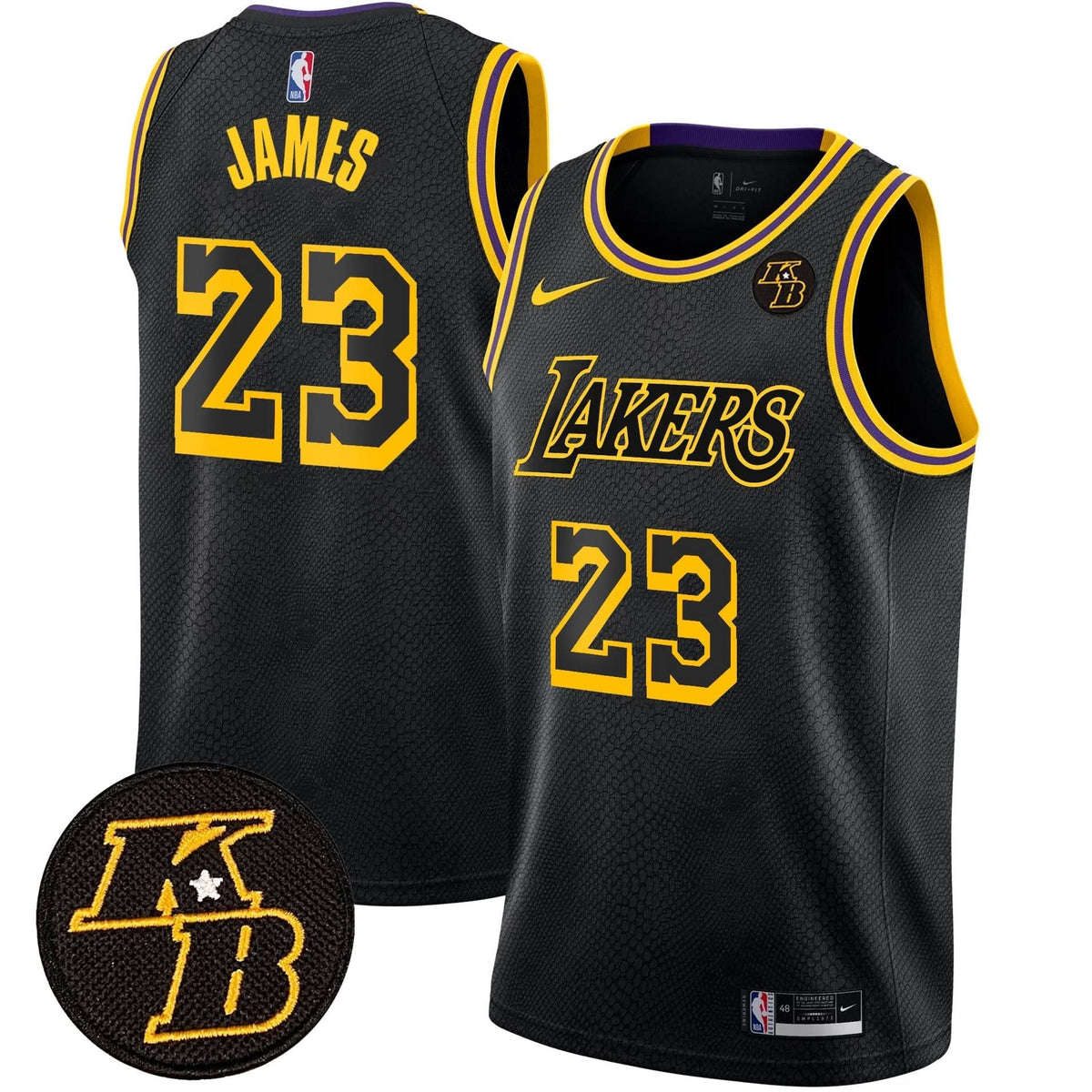 LAL Kobe Bryant Patch Swingman Jersey - Stitched