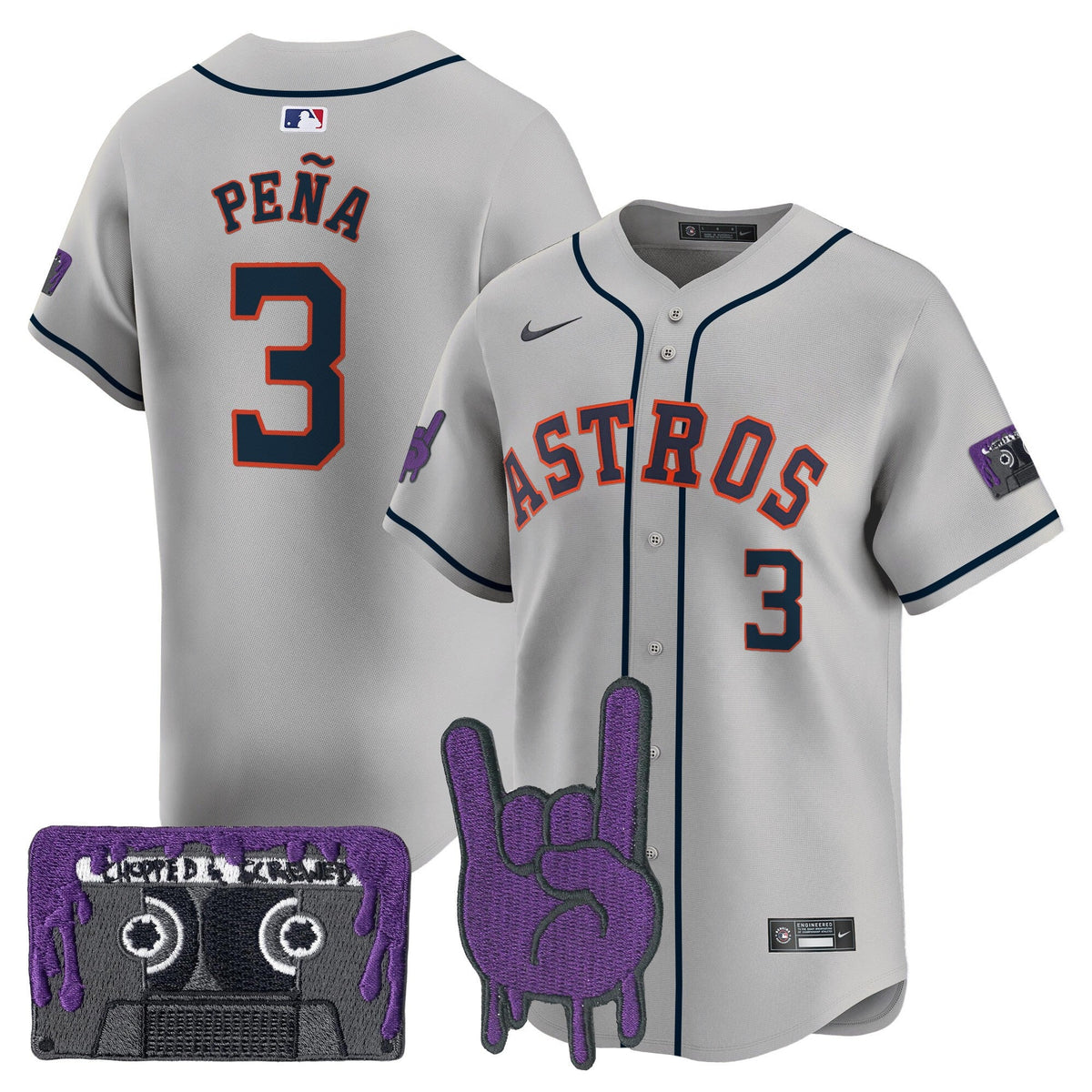 HOU DJ Screw Patch Vapor Premier Limited Jersey - Stitched